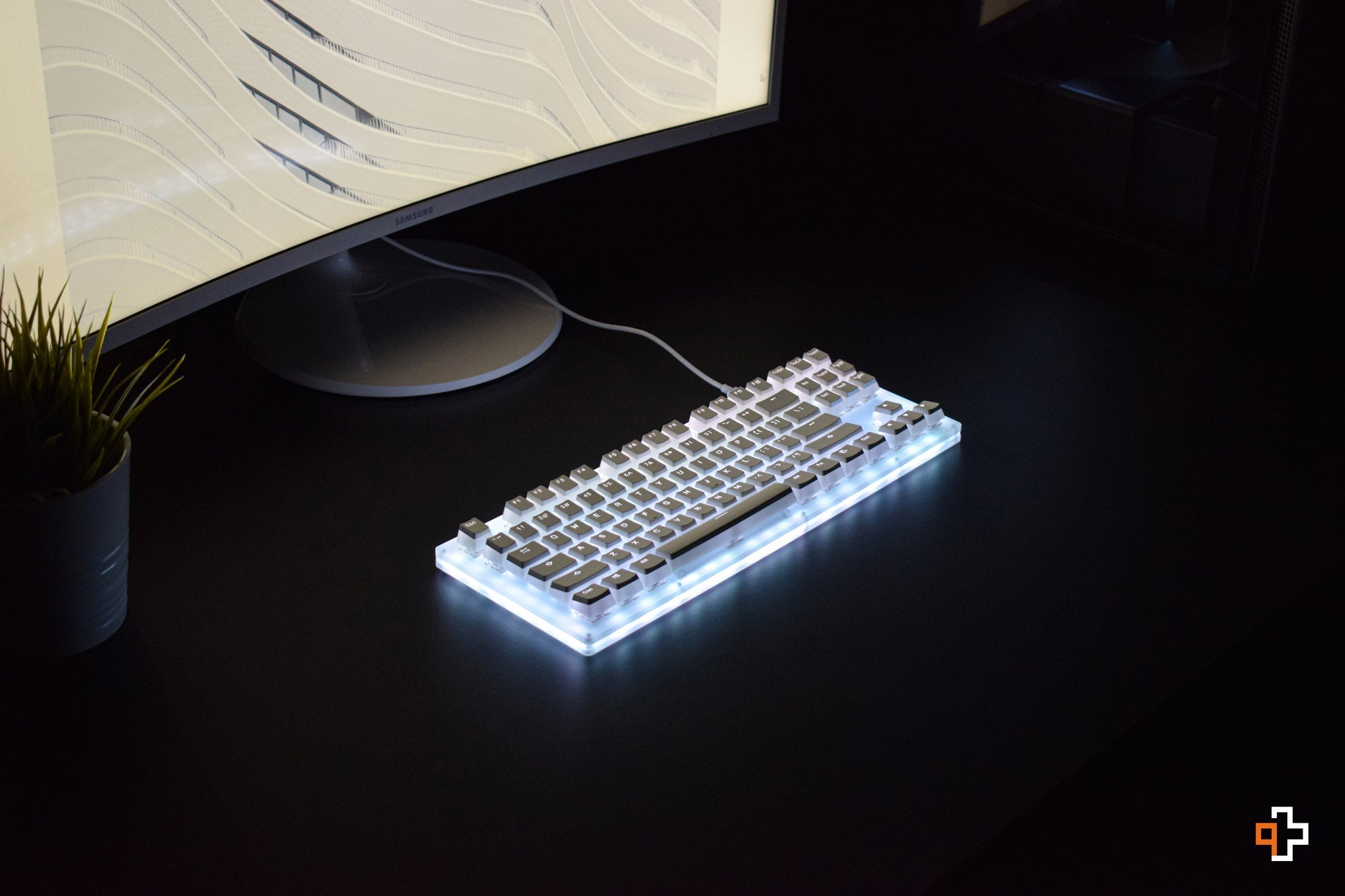 Set Keycaps White Pudding Translucent Profile OEM Material PBT - QwertyKey