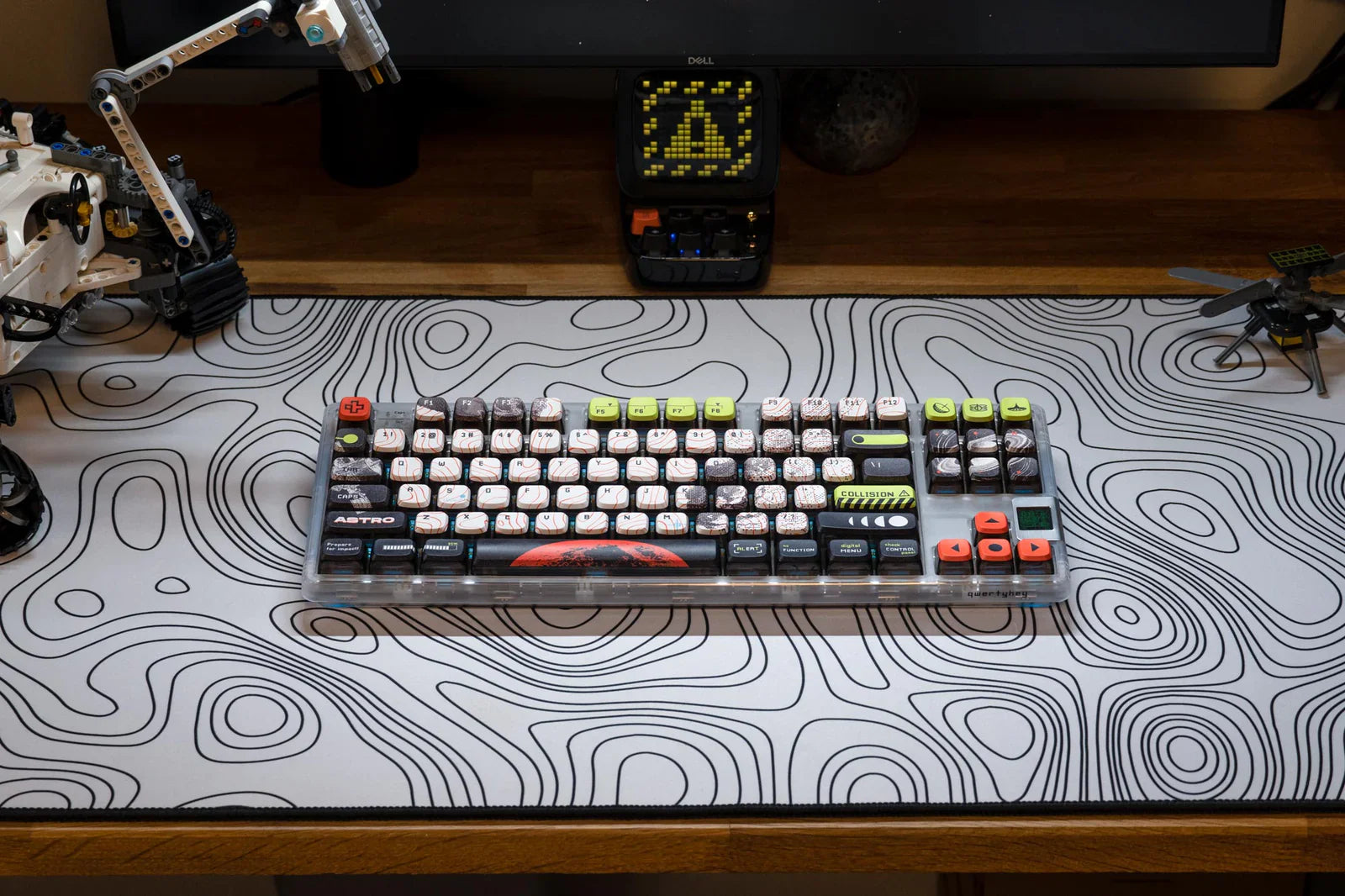 QwertyKey Astro Topographic Deskmat 4mm Stitched Edges