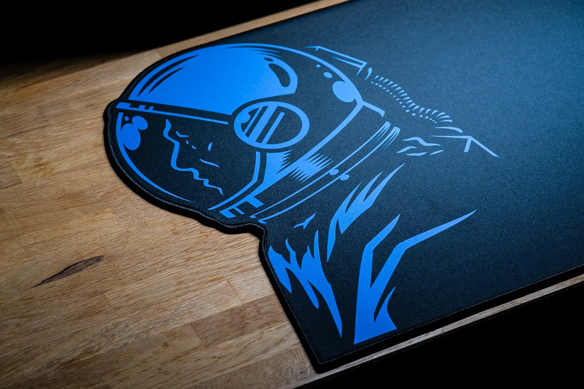 QwertyKey Spaceman Irregular Shape Deskmat 4mm Stitched Edges