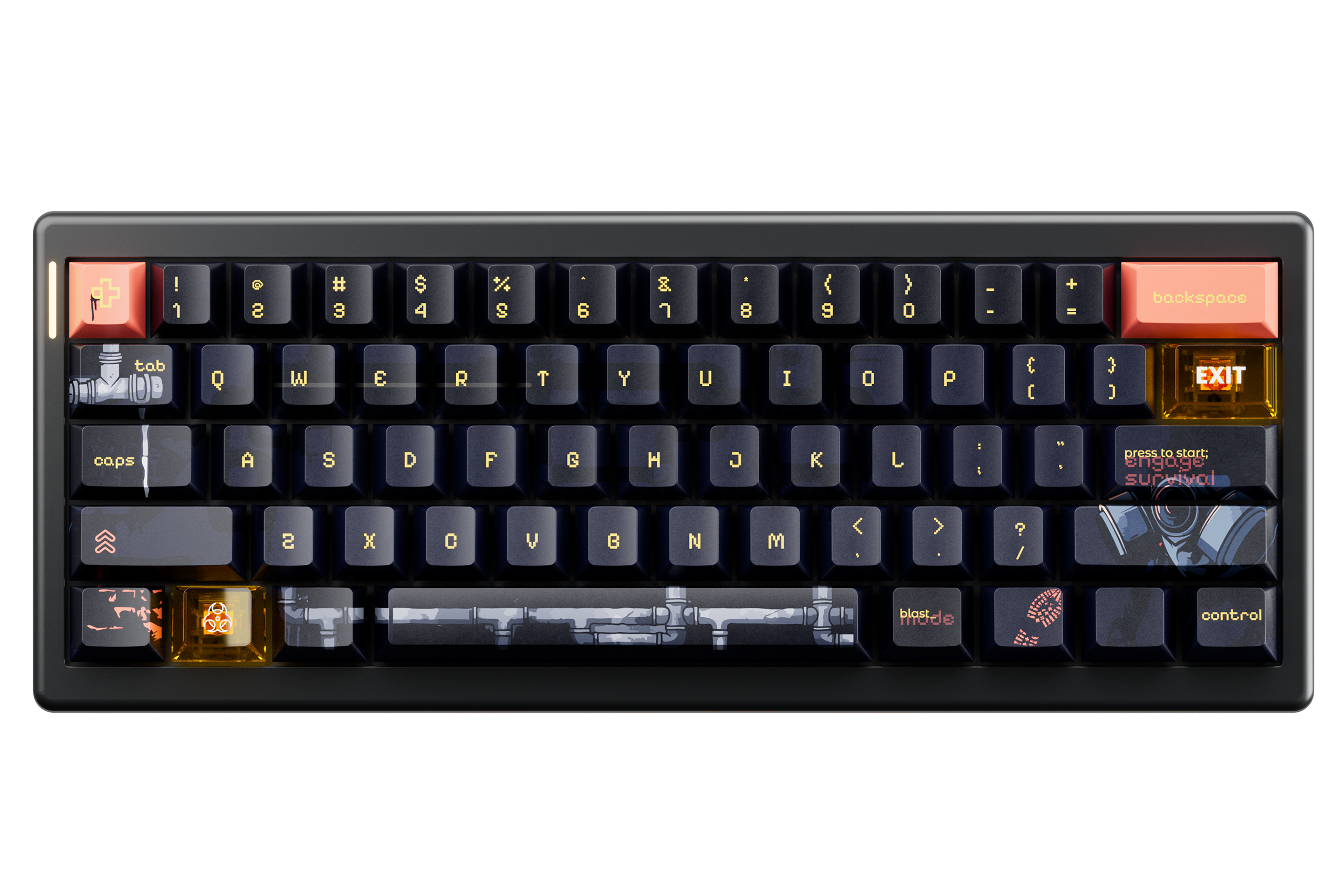 QwertyKey61 PRO Fallout Bluetooth Wireless Hotswap RGB Mechanical Gaming Keyboard