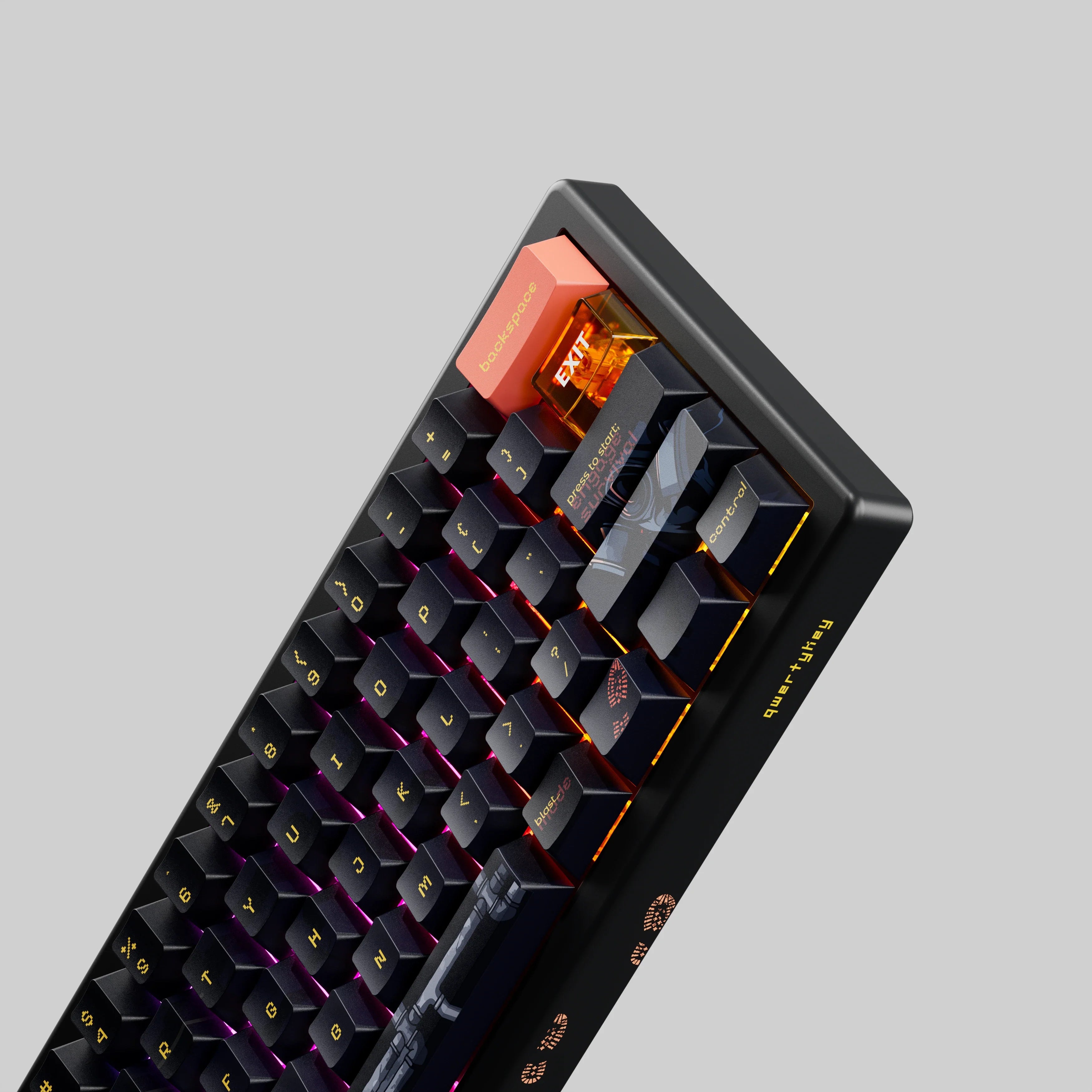 QwertyKey61 PRO Fallout Bluetooth Wireless Hotswap RGB Mechanical Gaming Keyboard