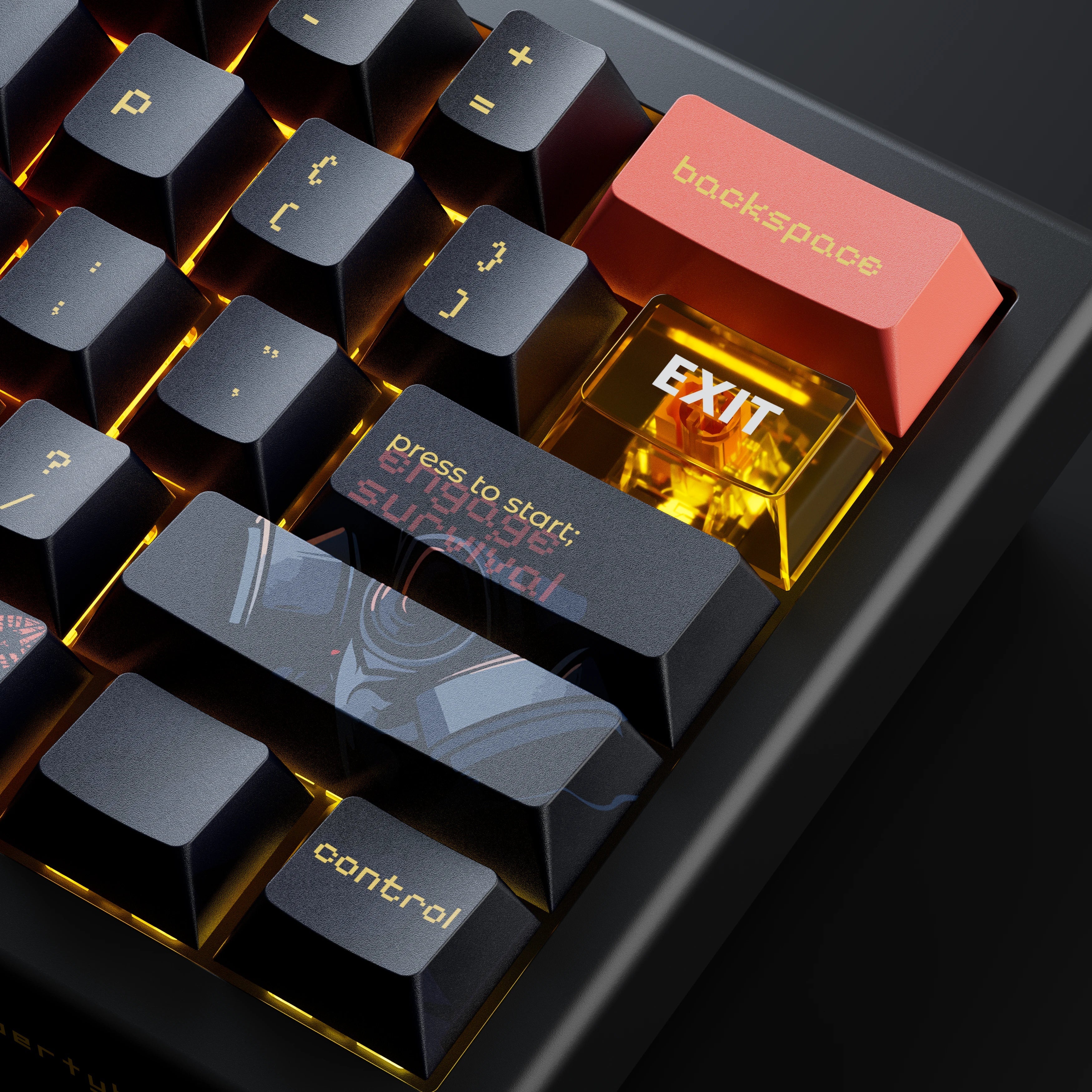 QwertyKey61 PRO Fallout Bluetooth Wireless Hotswap RGB Mechanical Gaming Keyboard
