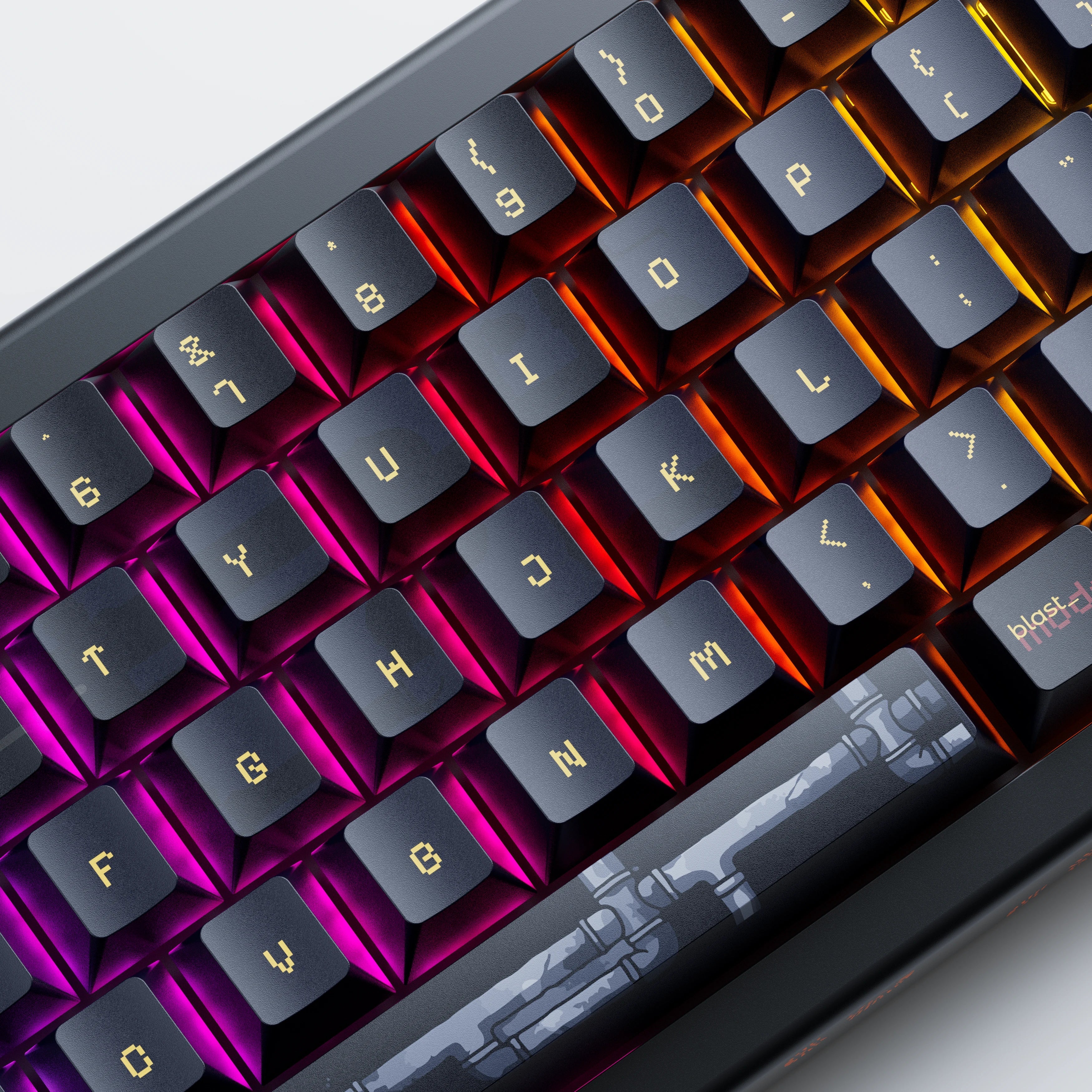 QwertyKey61 PRO Fallout Bluetooth Wireless Hotswap RGB Mechanical Gaming Keyboard