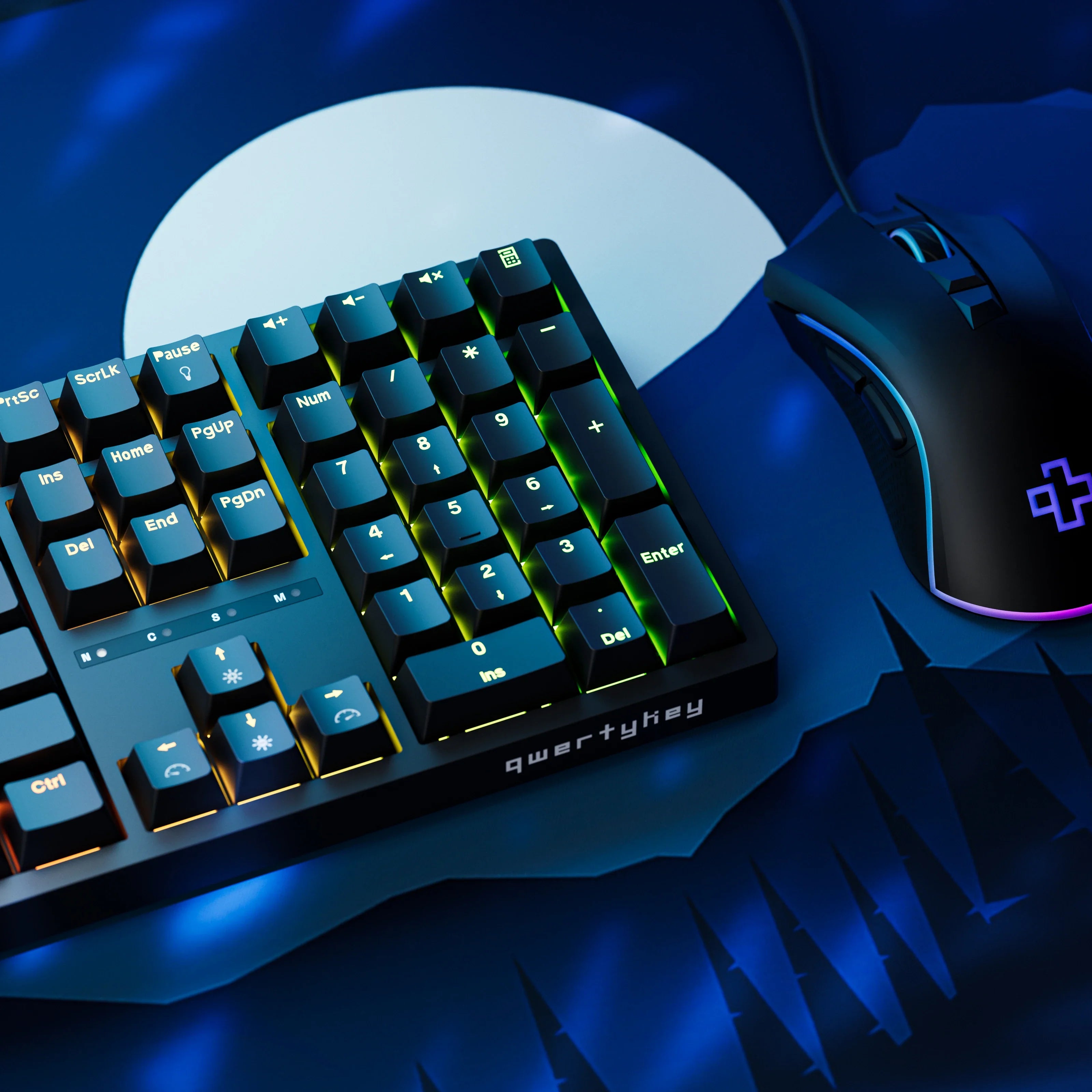 QwertyKey H100 Black Bluetooth Wireless Hotswap RGB Mechanical Gaming Keyboard