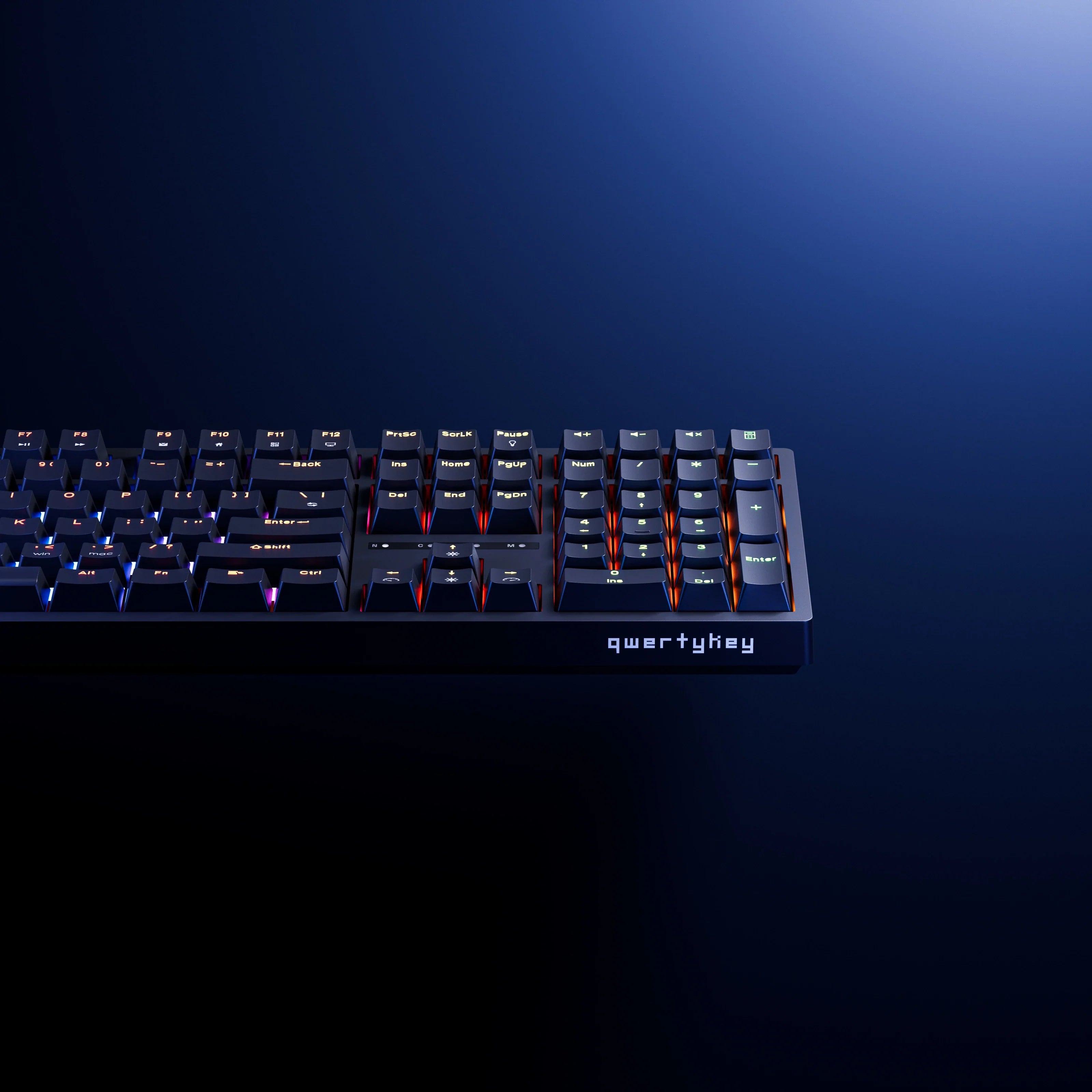 QwertyKey H100 Black Bluetooth Wireless Hotswap RGB Mechanical Gaming Keyboard