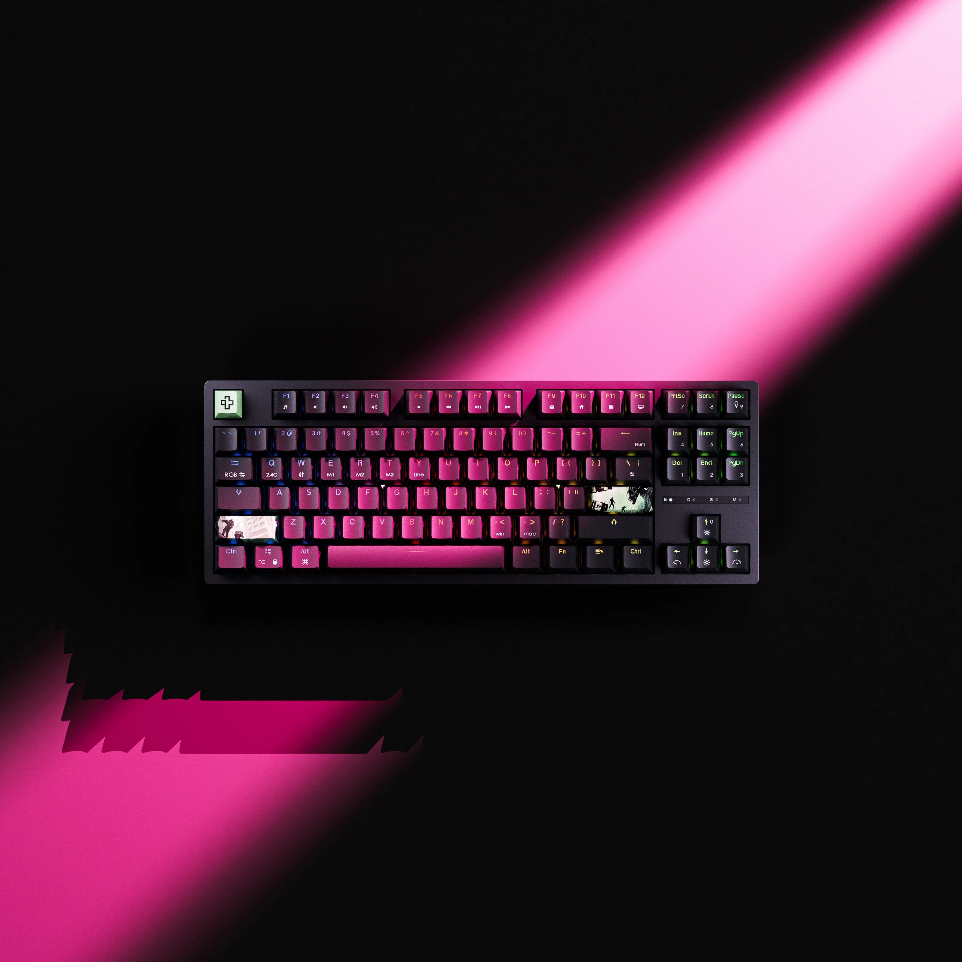 QwertyKey H87 Black Bluetooth Wireless Hotswap RGB Mechanical Gaming Keyboard