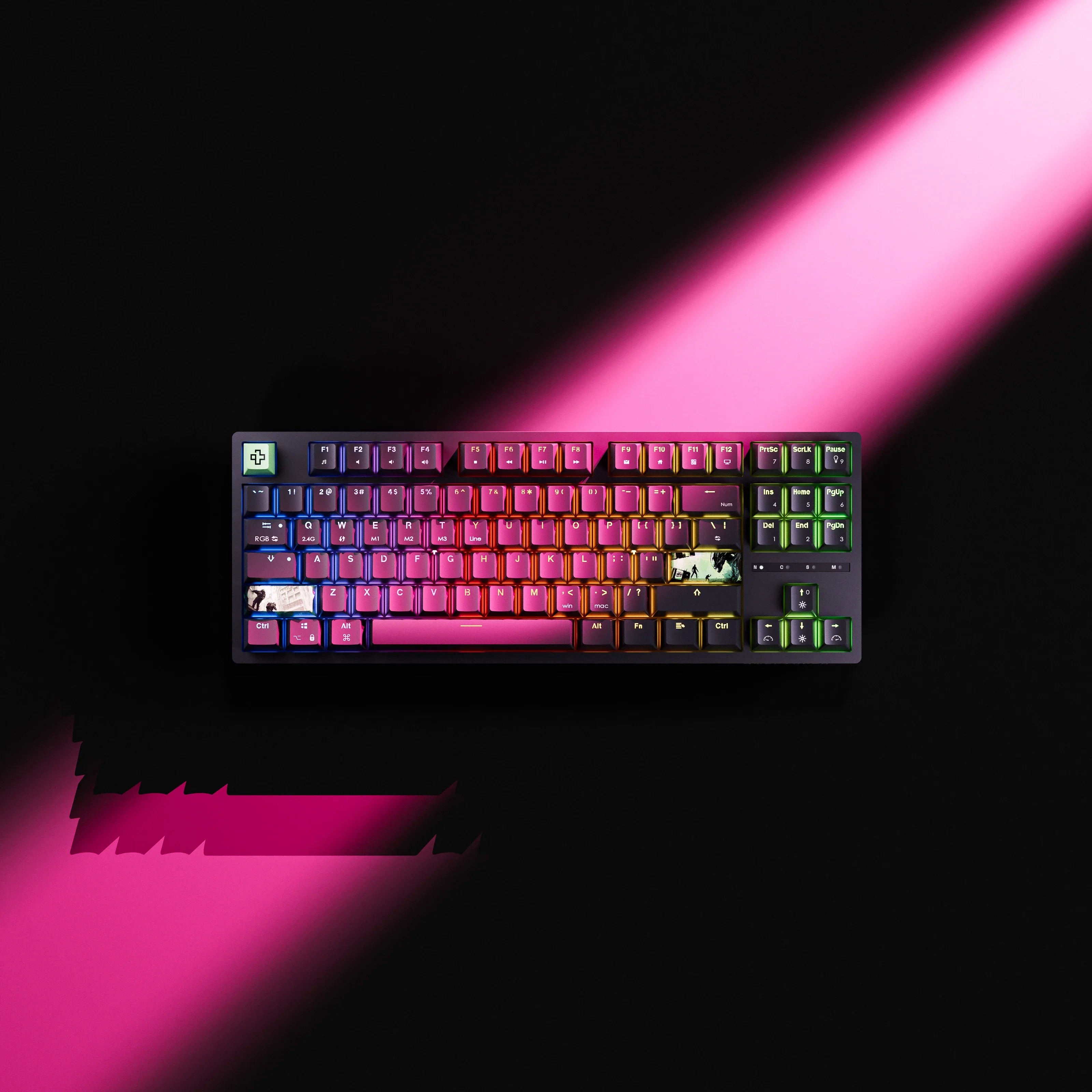 QwertyKey H87 Black Bluetooth Wireless Hotswap RGB Mechanical Gaming Keyboard