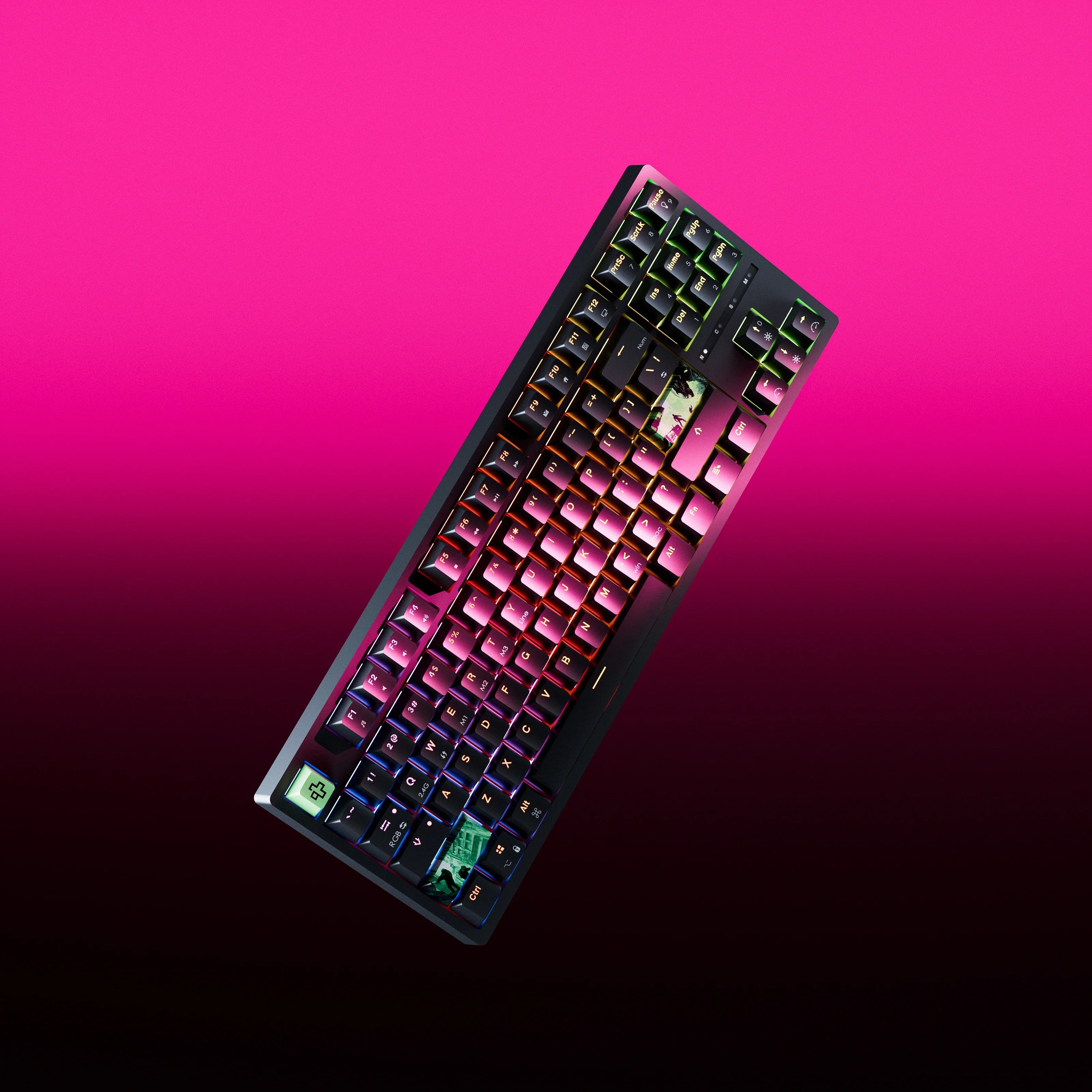 QwertyKey H87 Black Bluetooth Wireless Hotswap RGB Mechanical Gaming Keyboard