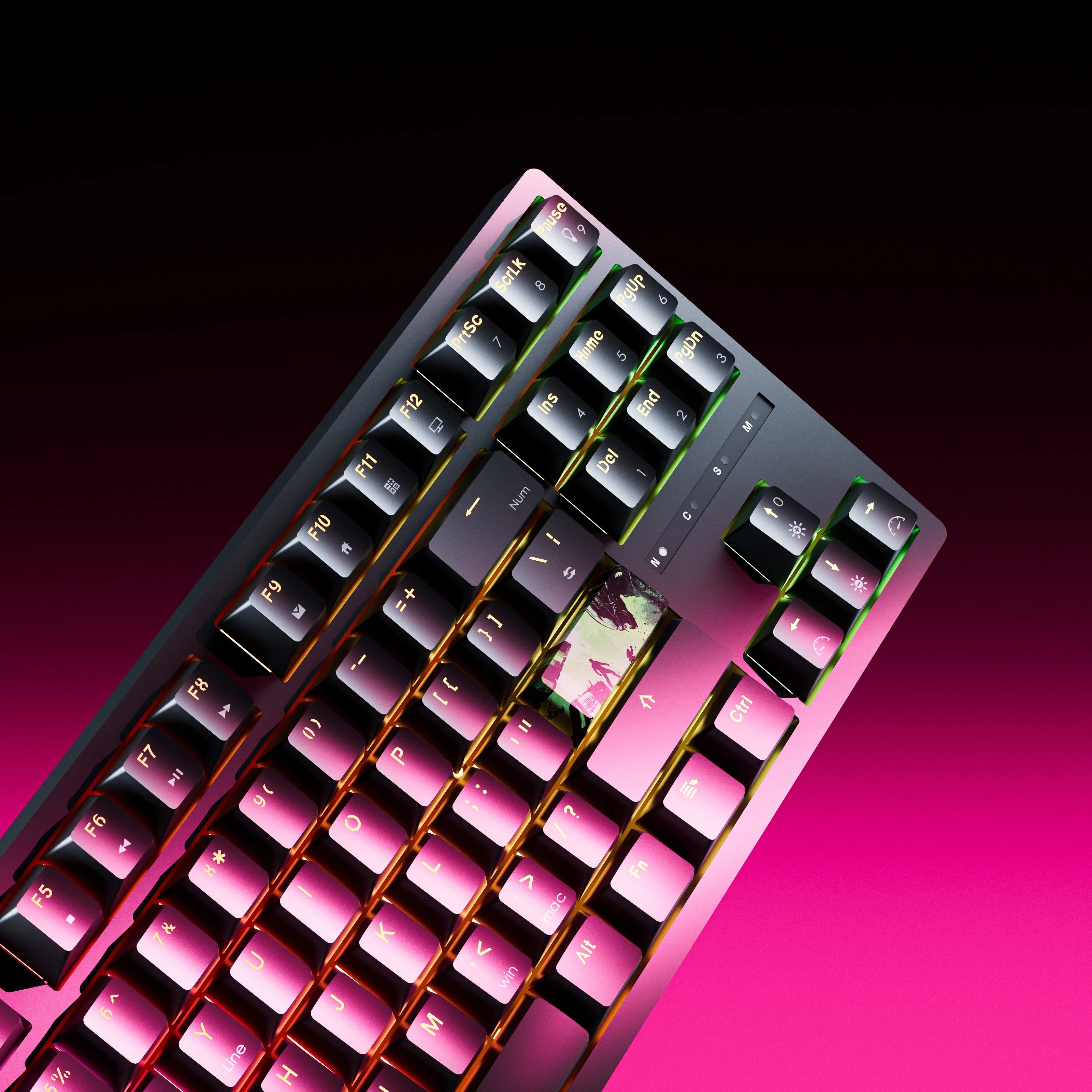 QwertyKey H87 Black Bluetooth Wireless Hotswap RGB Mechanical Gaming Keyboard