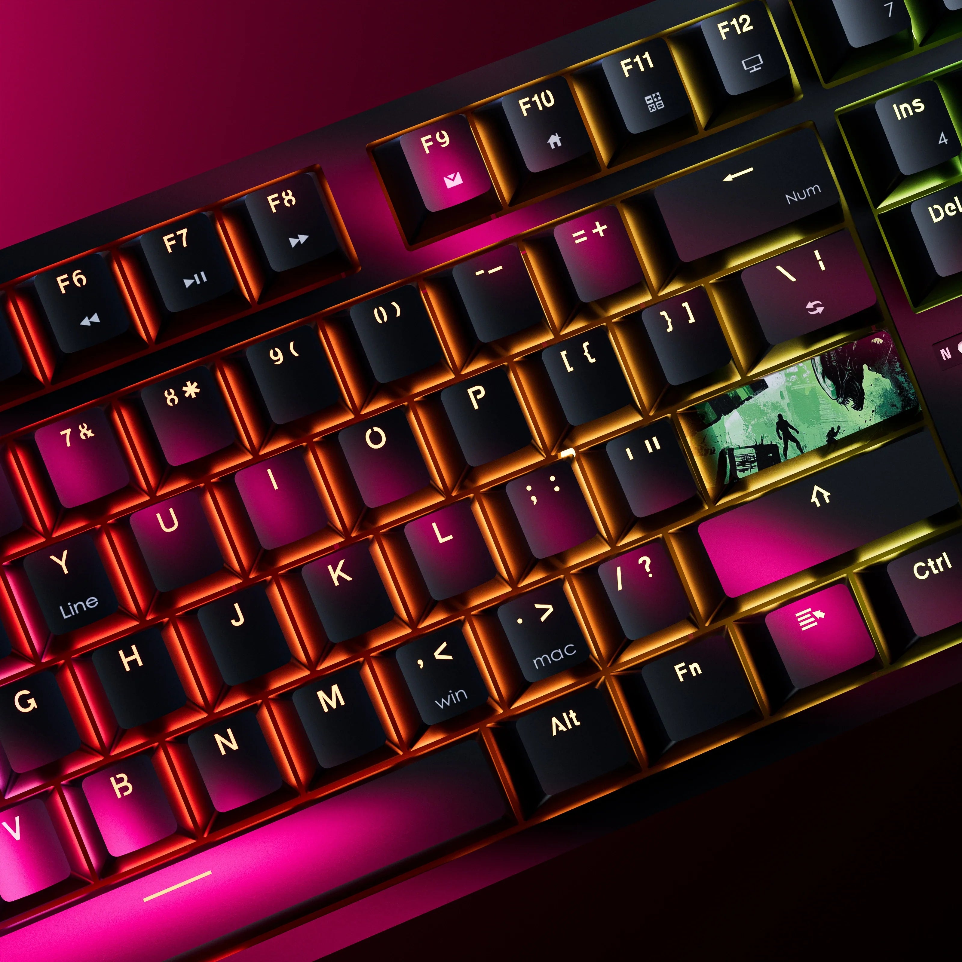 QwertyKey H87 Black Bluetooth Wireless Hotswap RGB Mechanical Gaming Keyboard