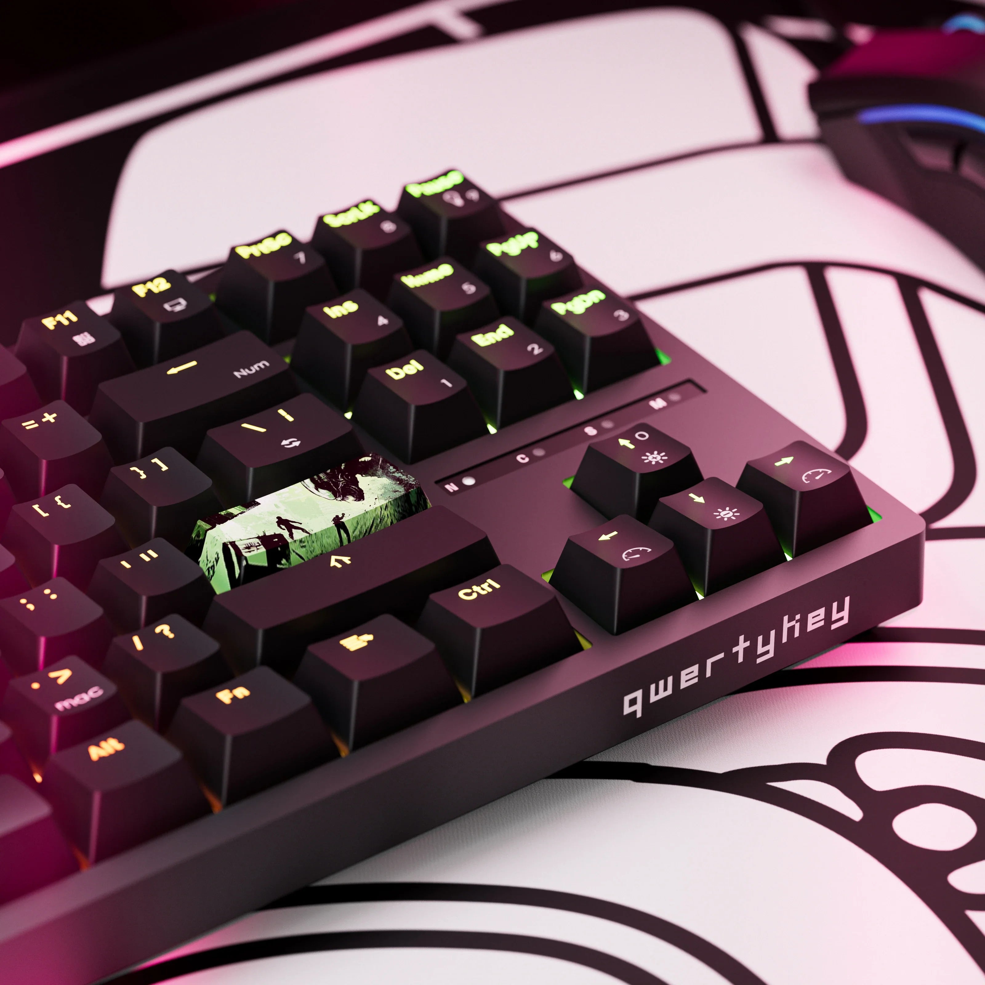 QwertyKey H87 Black Bluetooth Wireless Hotswap RGB Mechanical Gaming Keyboard