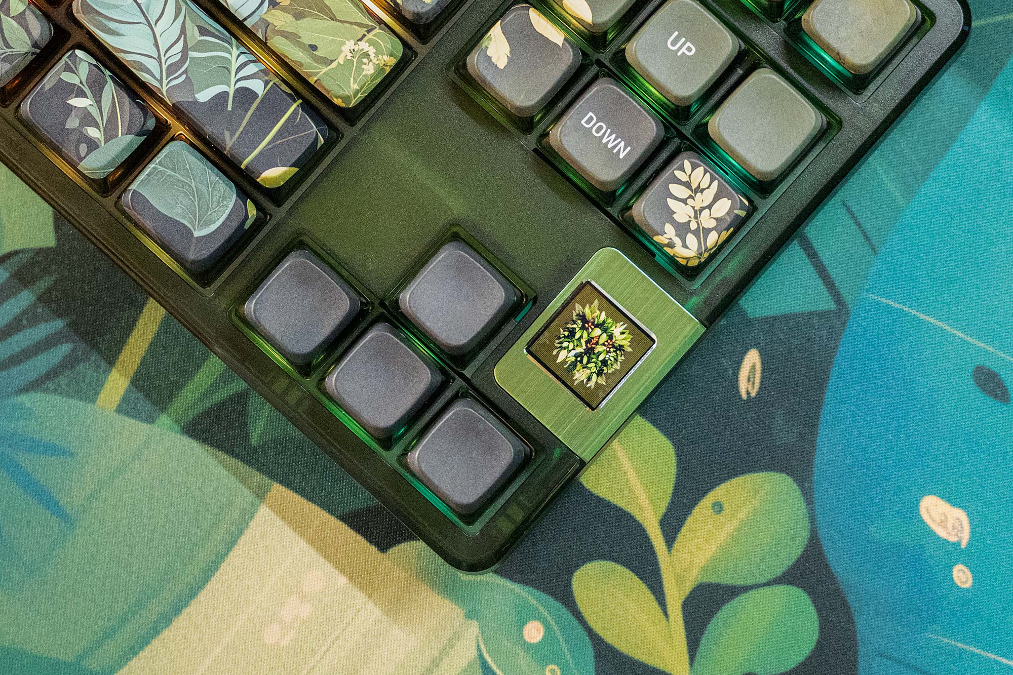 QwertyKey80 Leaf Bluetooth Wireless Hotswap RGB QMK/VIA Gasket Mounted Mechanical Gaming Keyboard with Screen