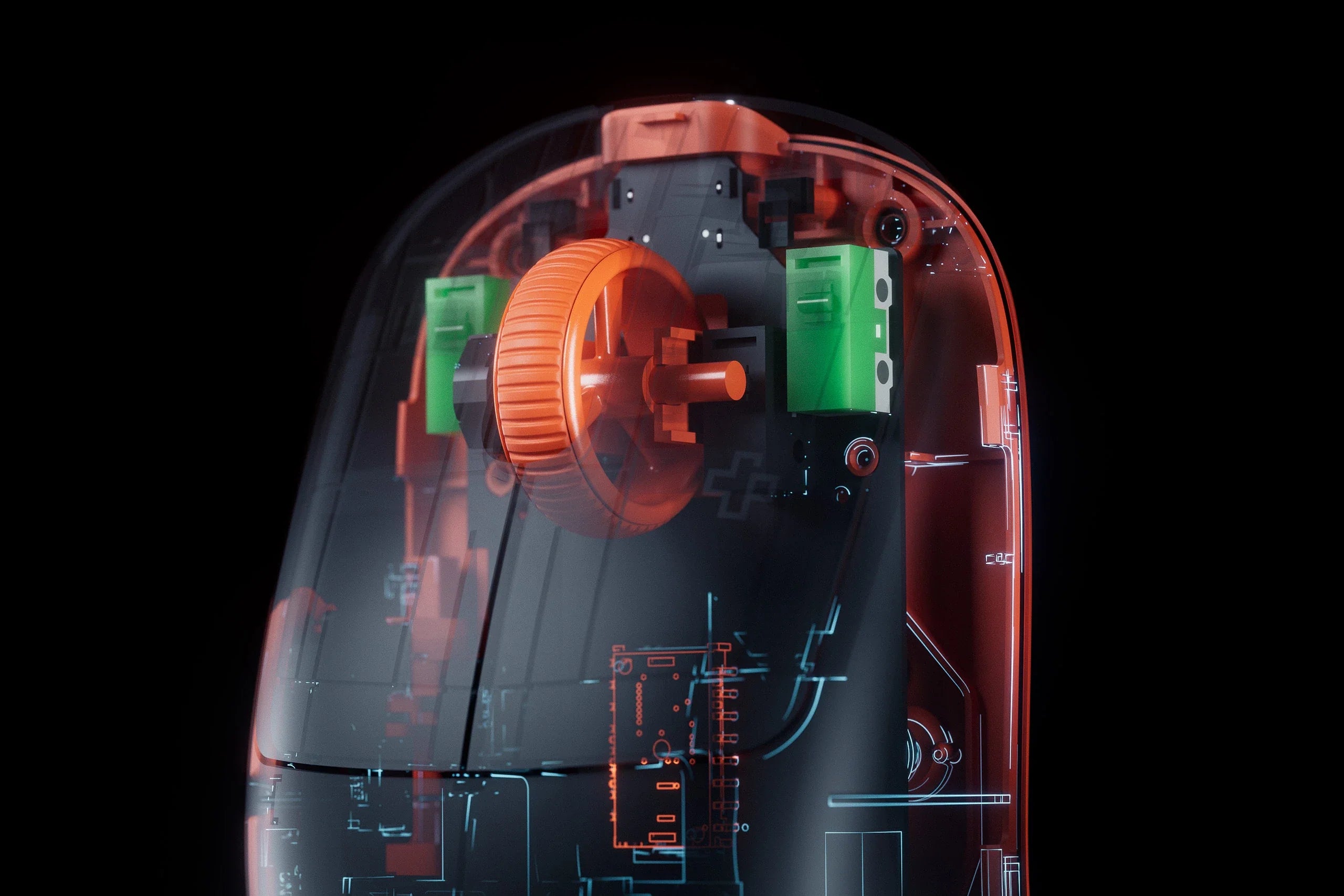 QwertyKey Falcon Black 8K, 30.000 DPI, Bluetooth Wireless Trio Mode, Pixart 3950 Gaming Mouse