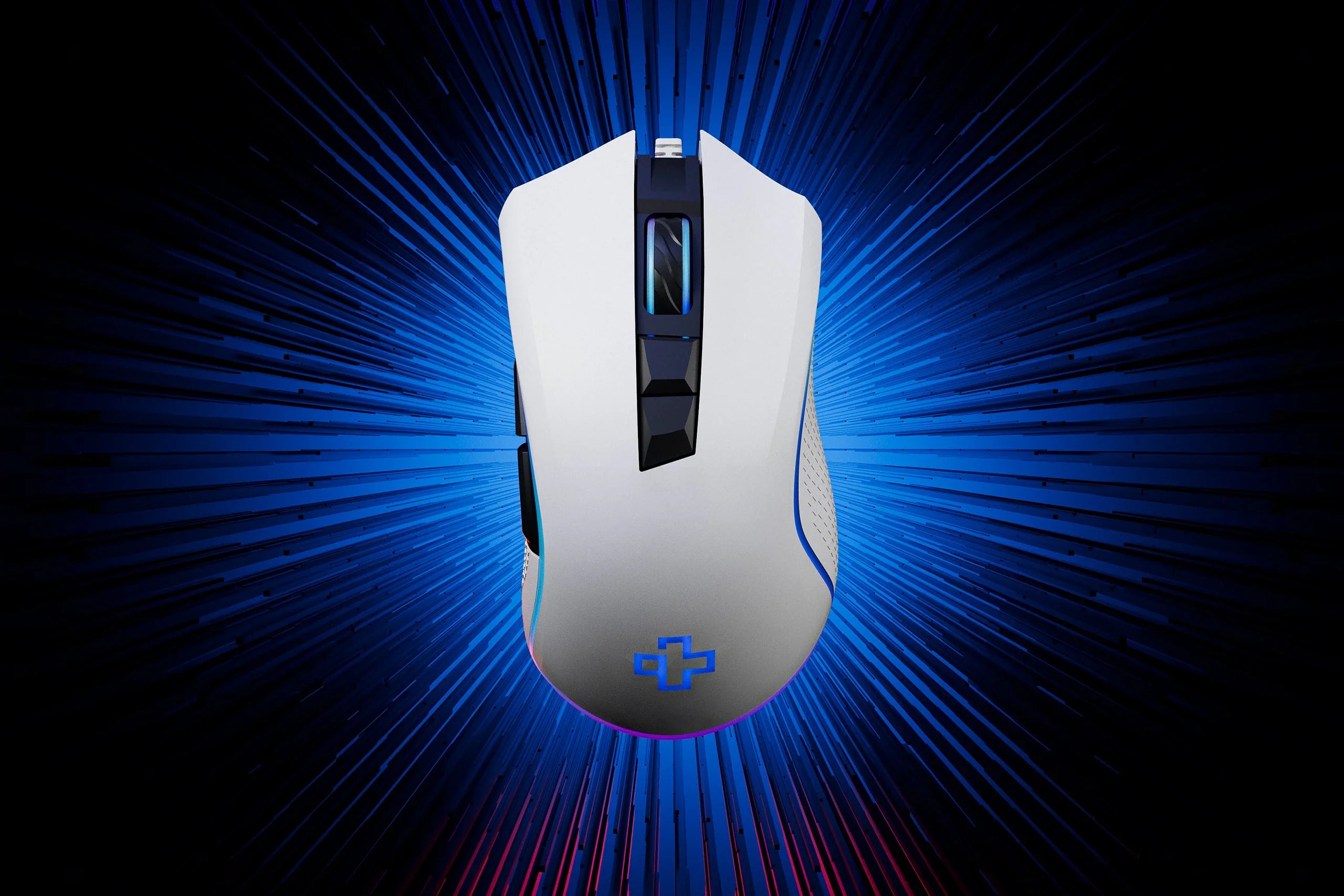QwertyKey Forge White, RGB, 12.000 DPI, Software Gaming Mouse