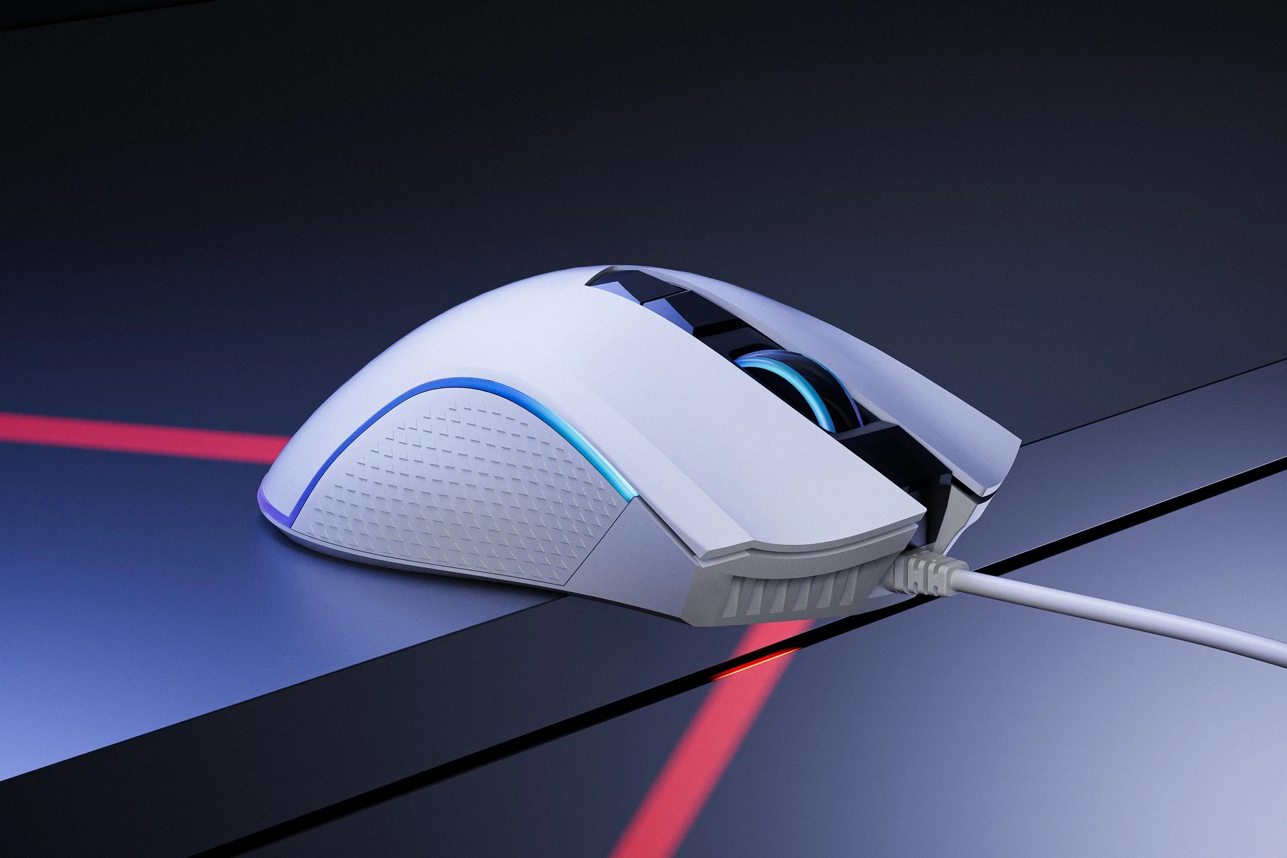 QwertyKey Forge White, RGB, 12.000 DPI, Software Gaming Mouse