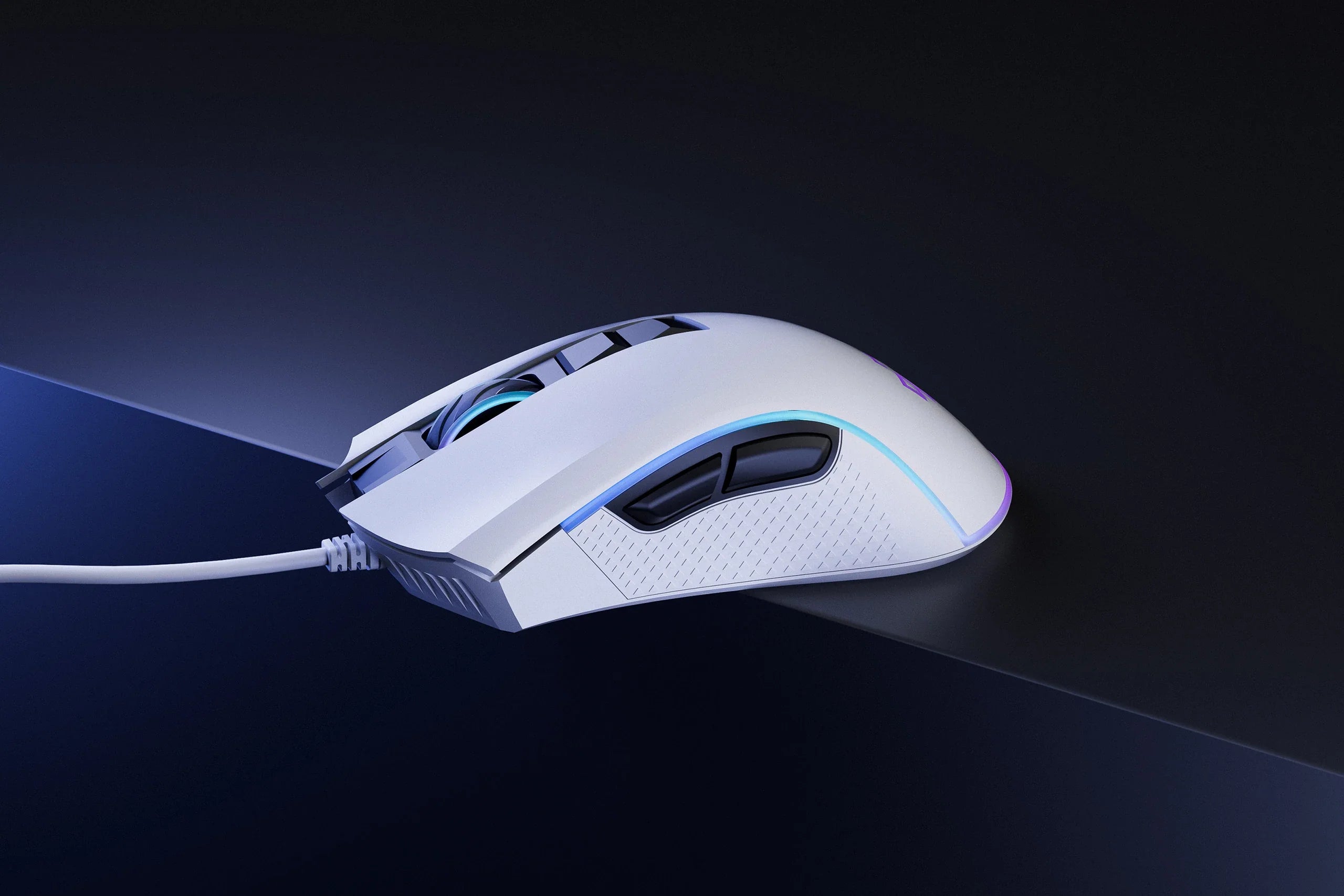 QwertyKey Forge White, RGB, 12.000 DPI, Software Gaming Mouse