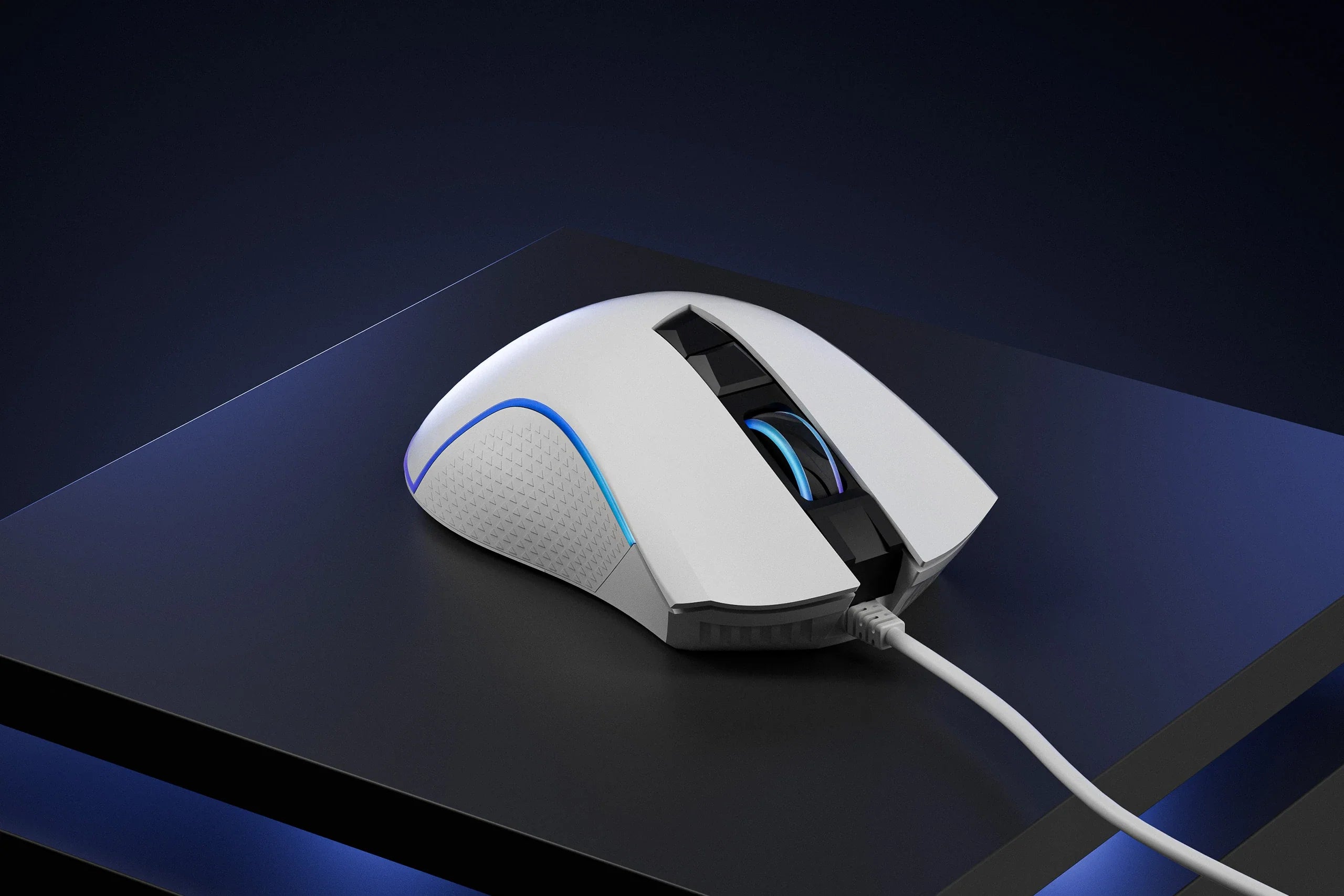 QwertyKey Forge White, RGB, 12.000 DPI, Software Gaming Mouse