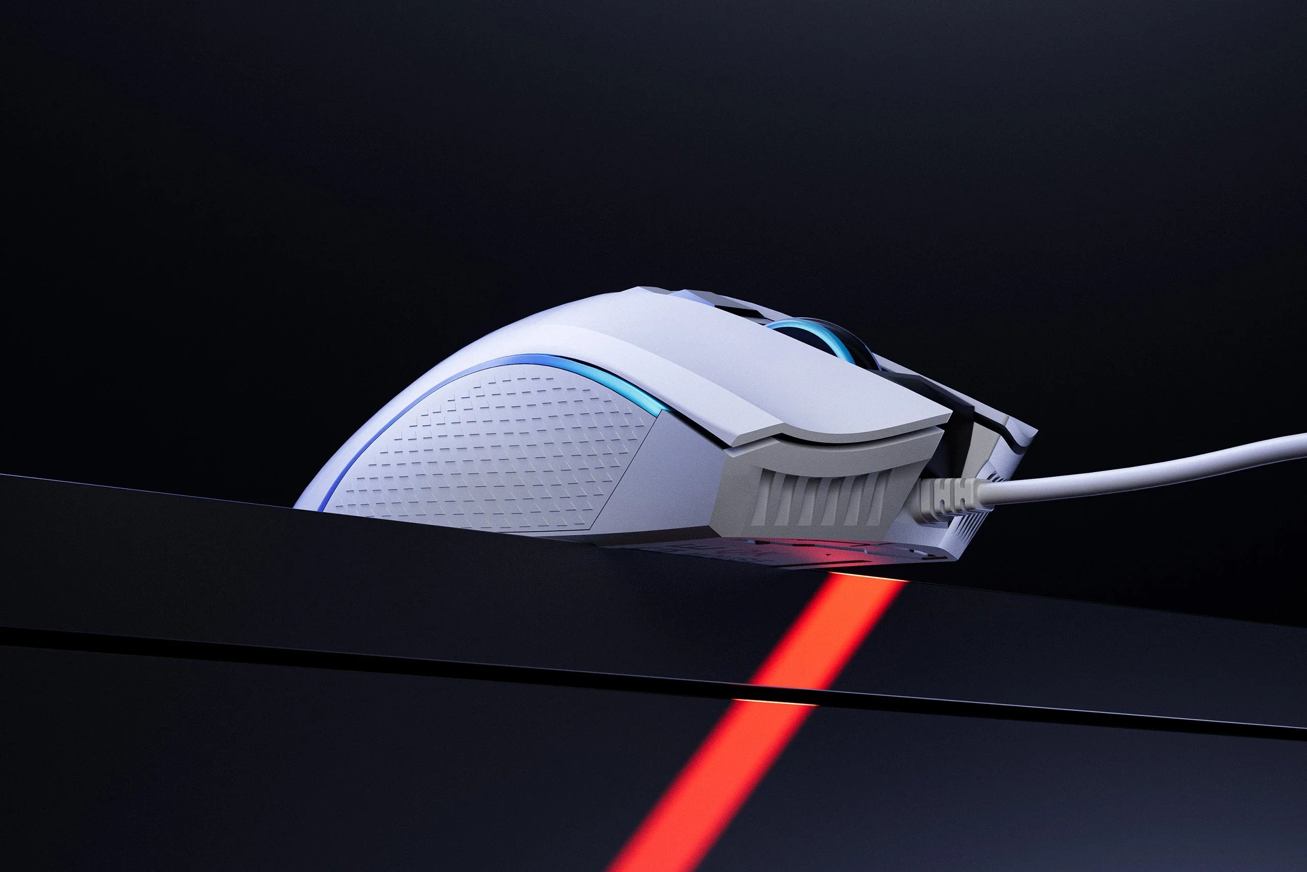 QwertyKey Forge White, RGB, 12.000 DPI, Software Gaming Mouse