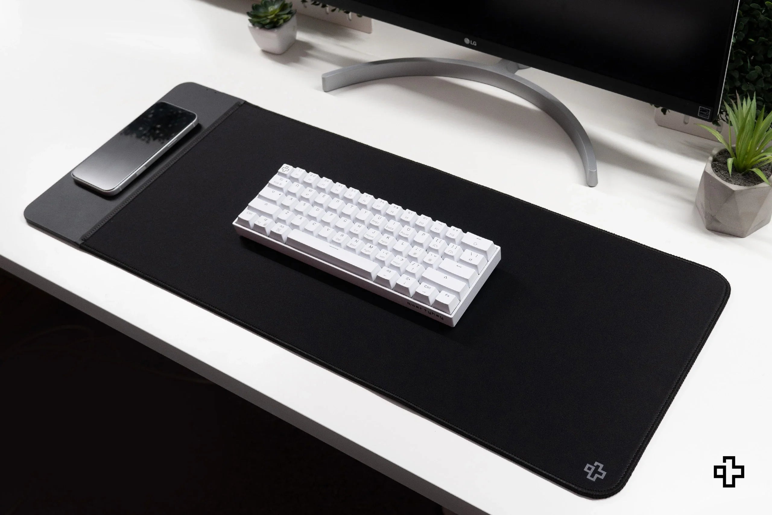 Deskmat Mousepad Wireless Charging Black