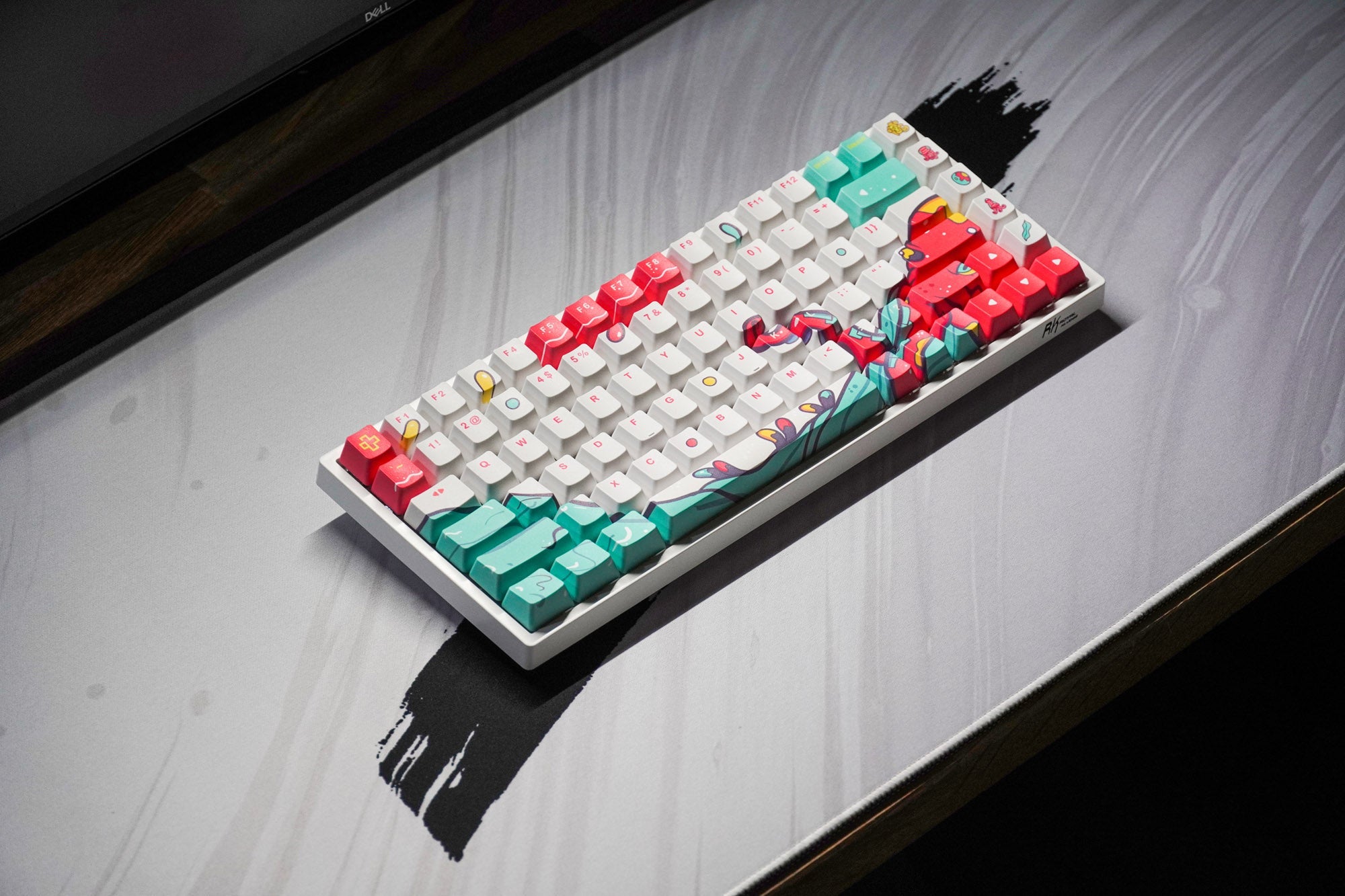 Keycap Set QwertyKey Octopus White Profile OEM Material PBT - QwertyKey