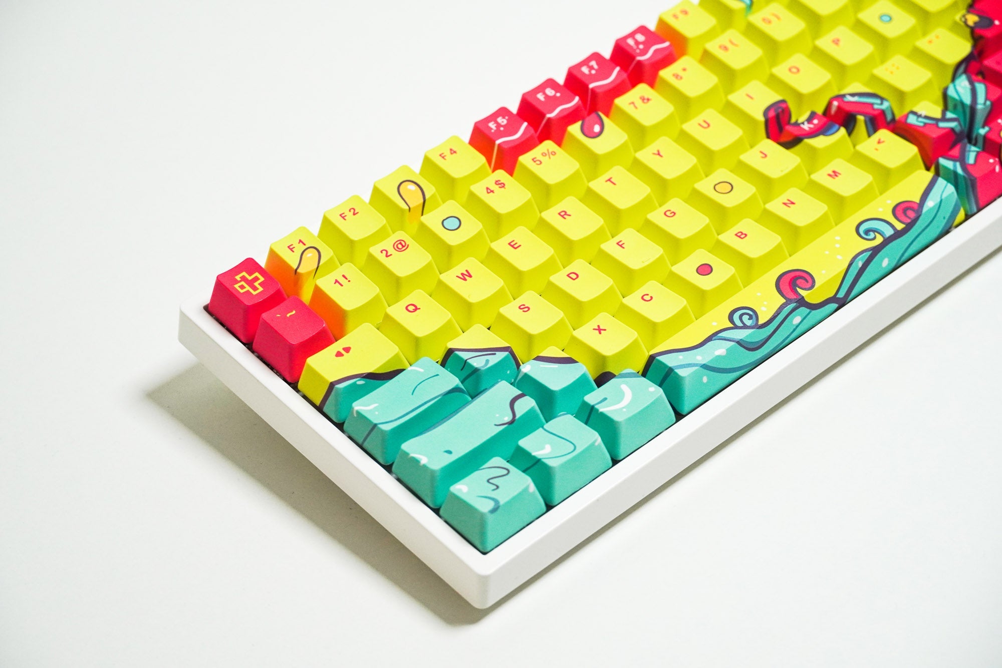 Keycap Set QwertyKey Octopus Yellow Profile OEM Material PBT - QwertyKey