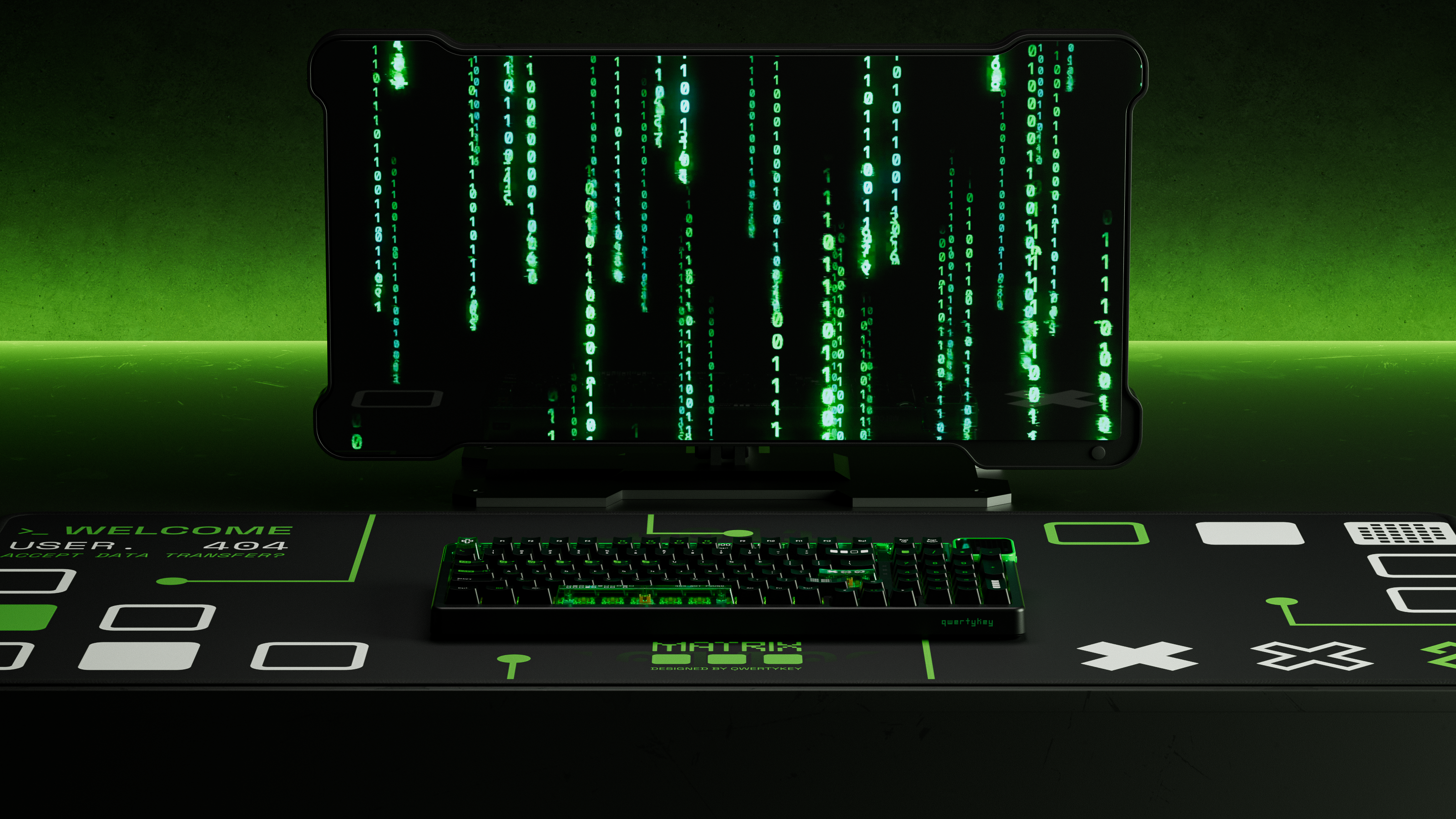 QwertyKey100 Matrix Hotswap RGB Pixel Screen Bluetooth Gasket Mount Mechanical Gaming Keyboard