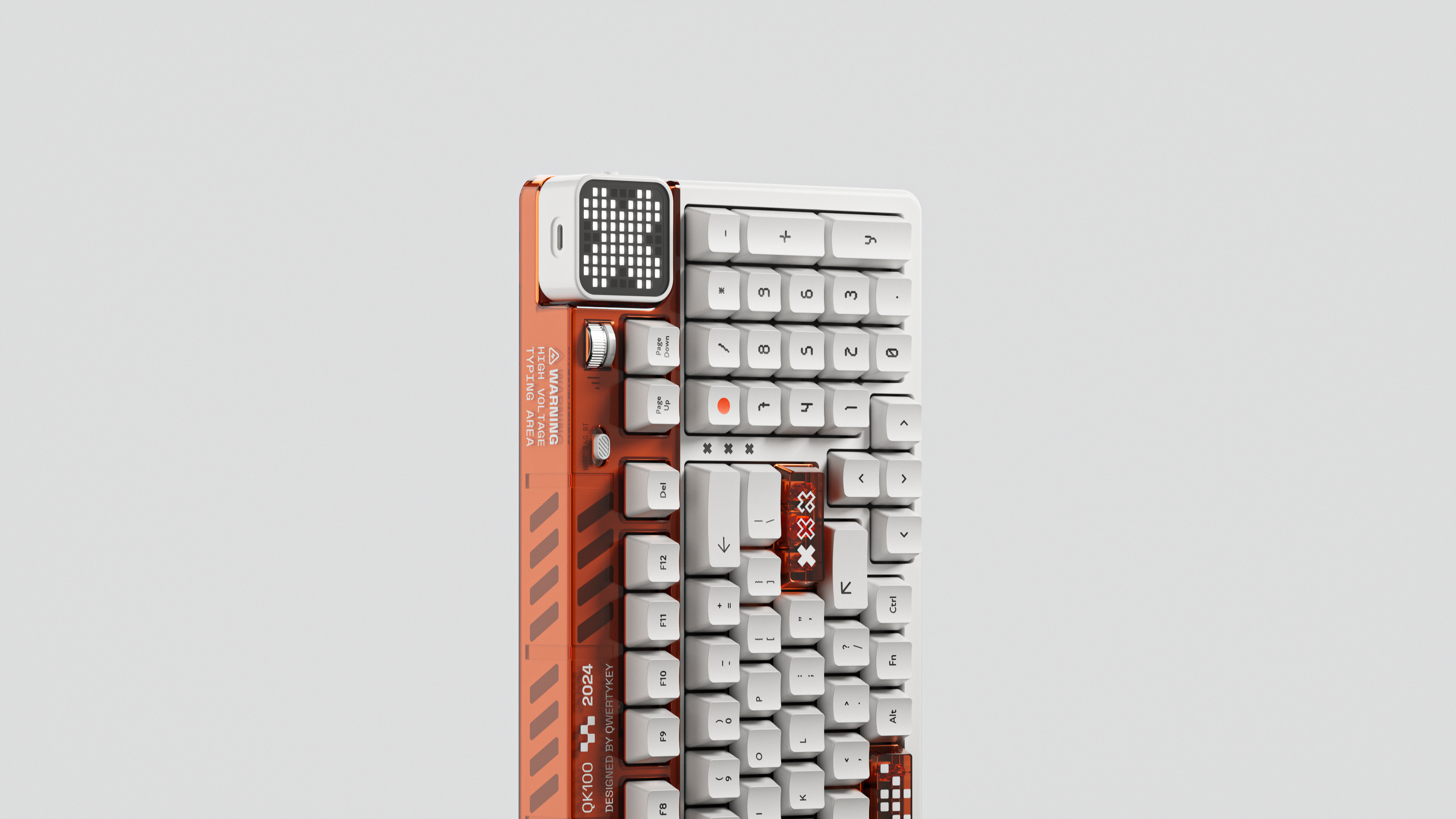 QwertyKey100 Apex Hotswap RGB Pixel Screen Bluetooth Gasket Mount Mechanical Gaming Keyboard