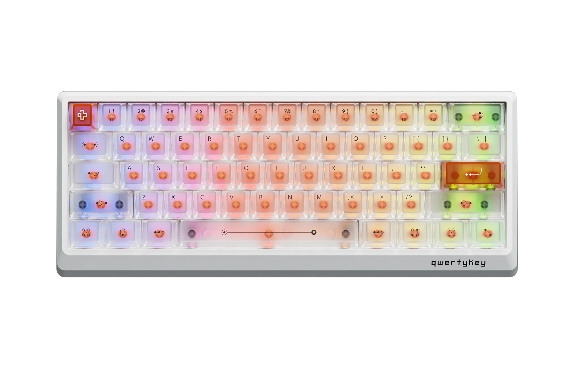 QK61 HE Phantom White – Mechanical Gaming Keyboard Hall Effect, Rapid Trigger, RGB, Snap Tap, Magnetic Switches