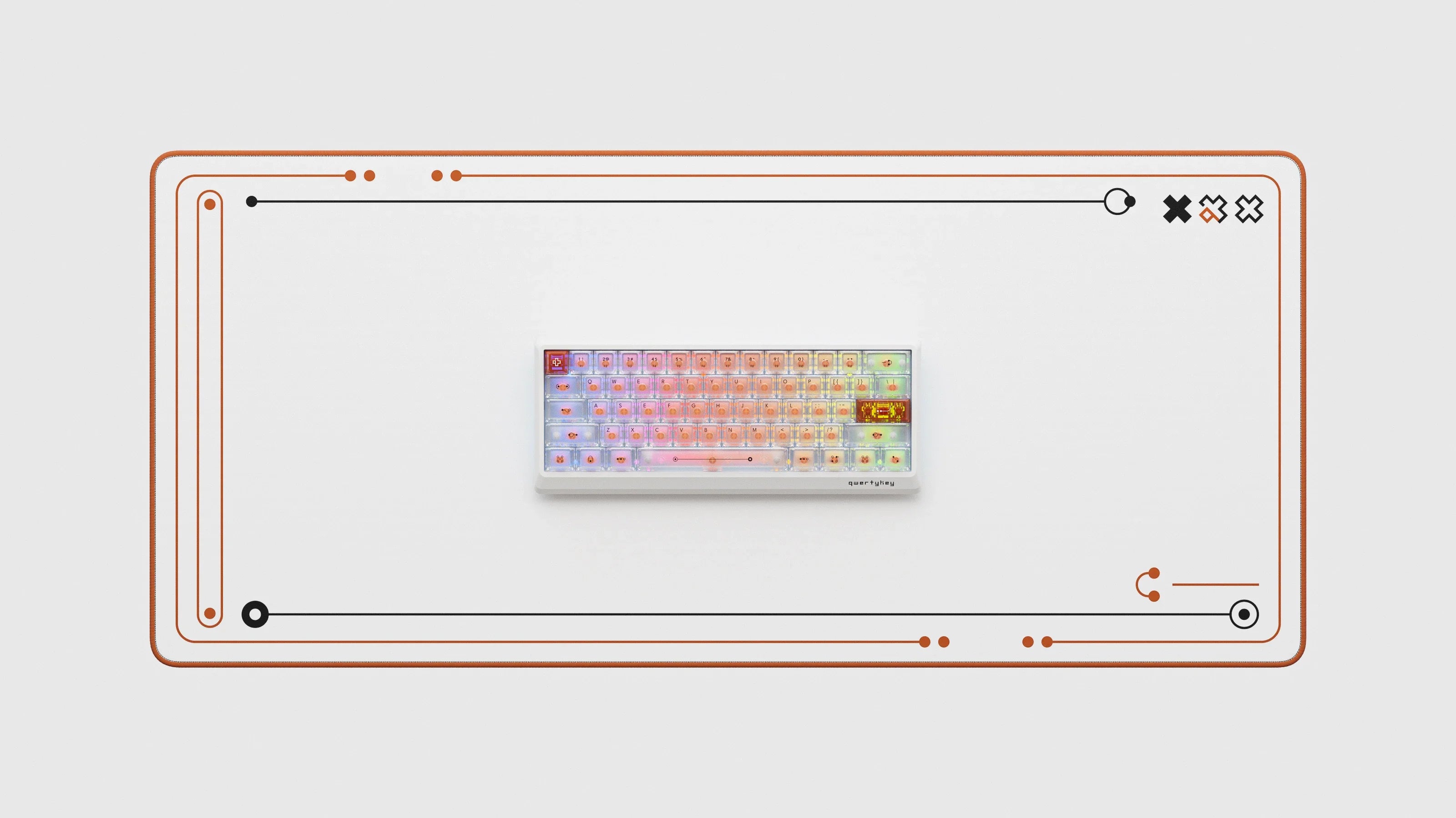 QK61 HE Phantom White – Mechanical Gaming Keyboard Hall Effect, Rapid Trigger, RGB, Snap Tap, Magnetic Switches