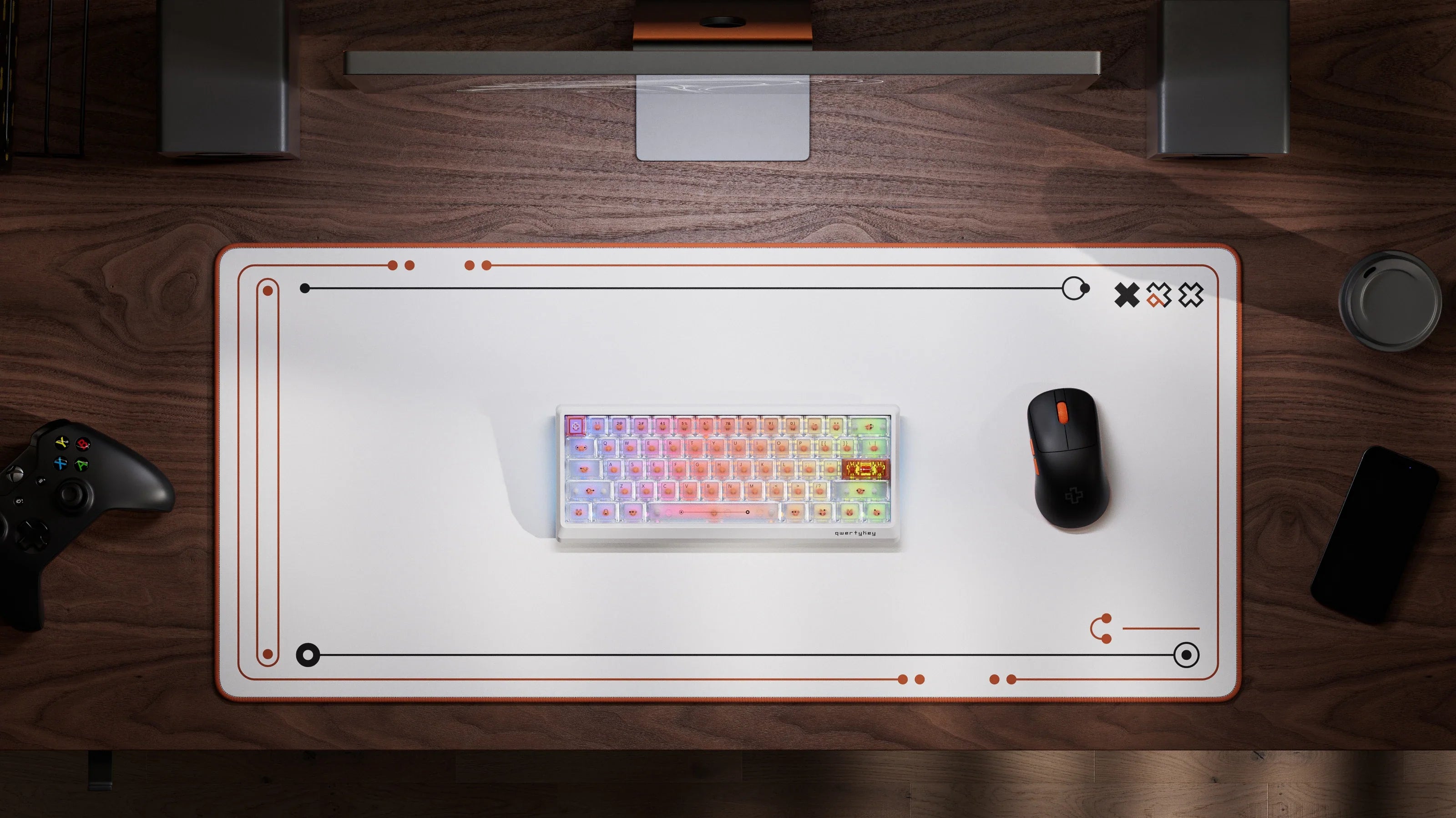 QK61 HE Phantom White – Mechanical Gaming Keyboard Hall Effect, Rapid Trigger, RGB, Snap Tap, Magnetic Switches