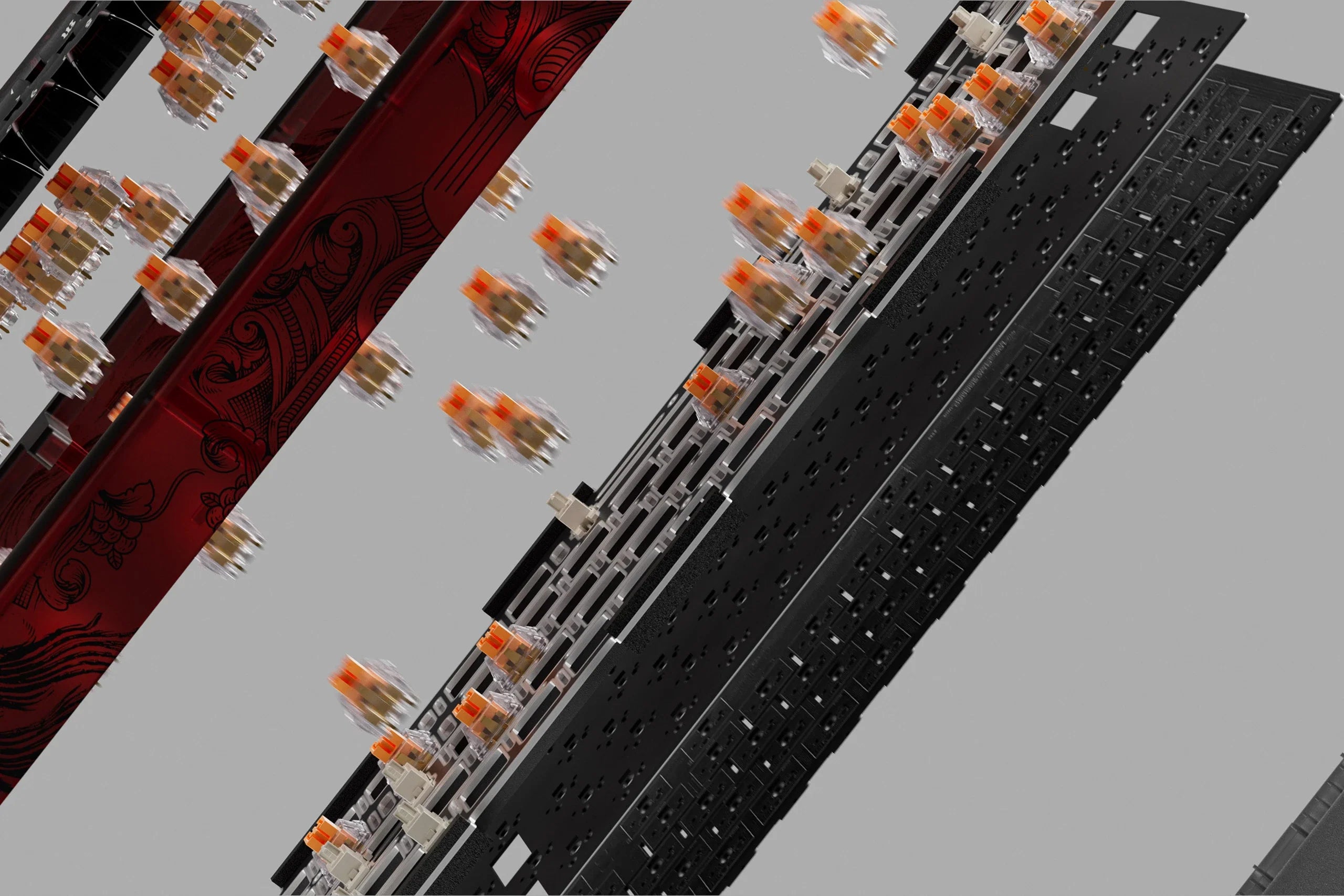 QwertyKey65 Pro Dracula Bluetooth Wireless VIA Hotswap RGB Mechanical Gaming Keyboard