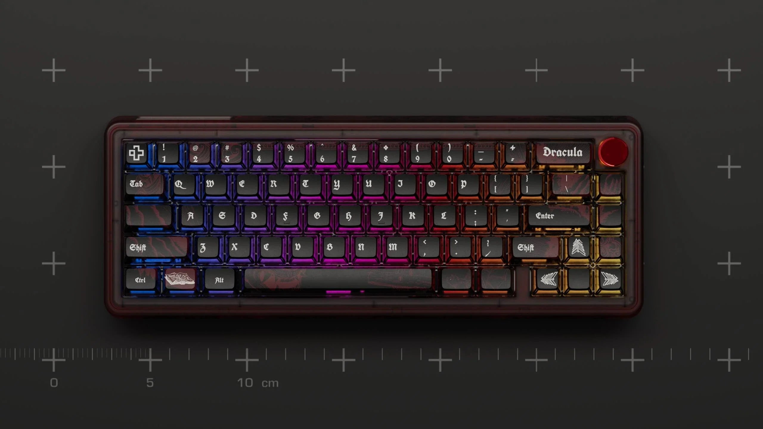 QwertyKey65 Pro Dracula Bluetooth Wireless VIA Hotswap RGB Mechanical Gaming Keyboard