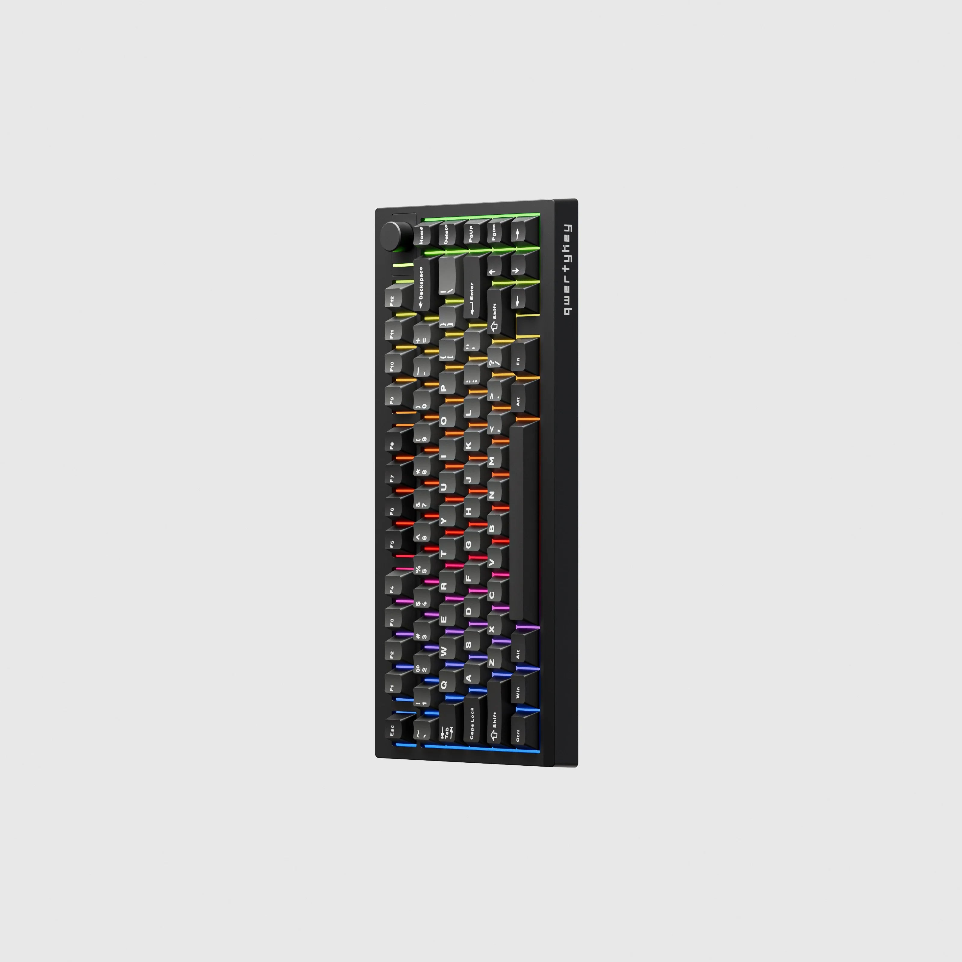 QwertyKey75 Pro V2 Black Bluetooth Wireless Hotswap RGB Web Software Gasket Mounted Mechanical Gaming Keyboard
