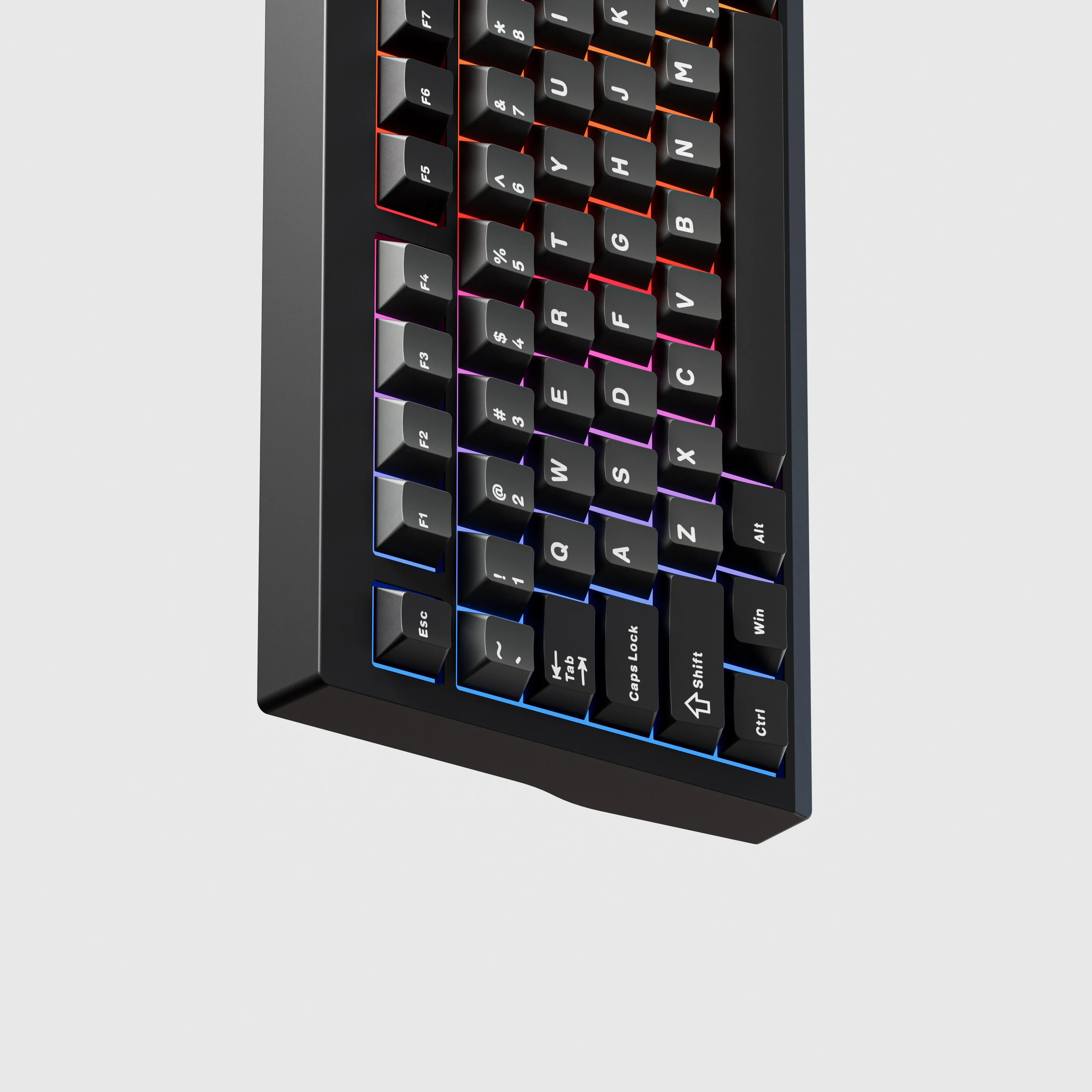 QwertyKey75 Pro V2 Black Bluetooth Wireless Hotswap RGB Web Software Gasket Mounted Mechanical Gaming Keyboard