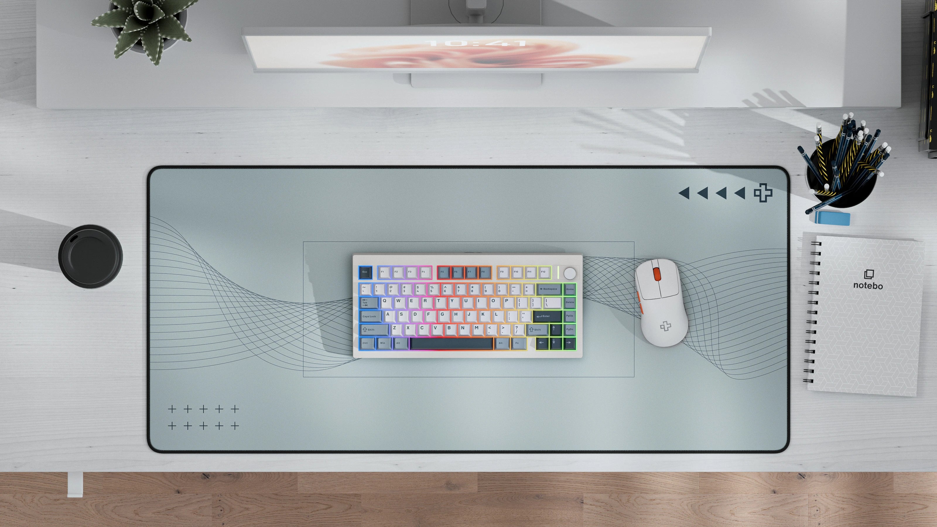 QwertyKey75 Pro V2 White Bluetooth Wireless Hotswap RGB Web Software Gasket Mounted Mechanical Gaming Keyboard