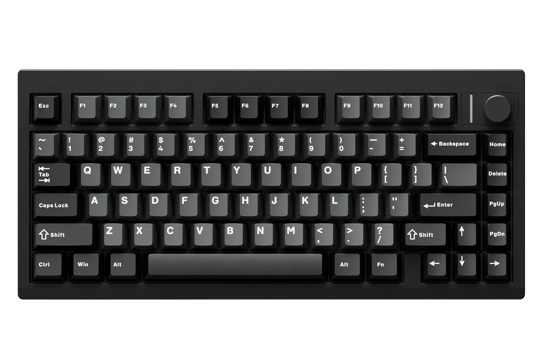 QwertyKey75 Pro V2 Black Bluetooth Wireless Hotswap RGB Web Software Gasket Mounted Mechanical Gaming Keyboard
