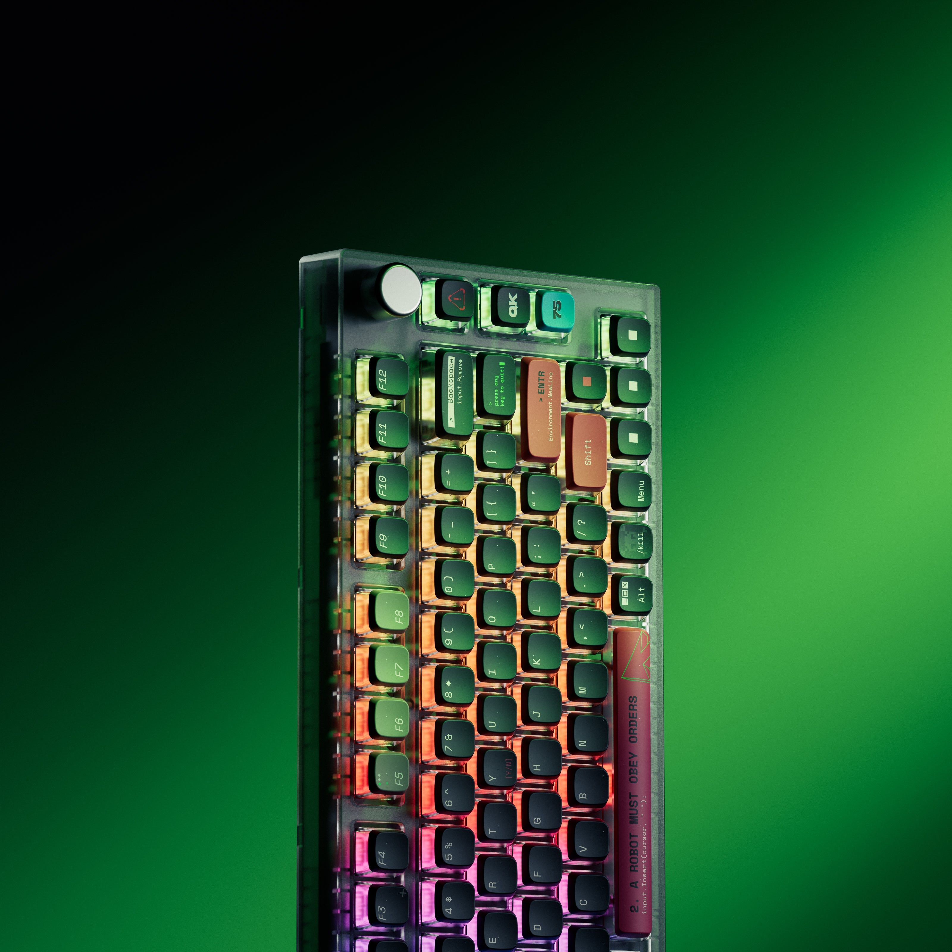 QwertyKey75 Terminal Bluetooth Wireless Hotswap RGB VIA/QMK Gasket Mounted Mechanical Gaming Keyboard
