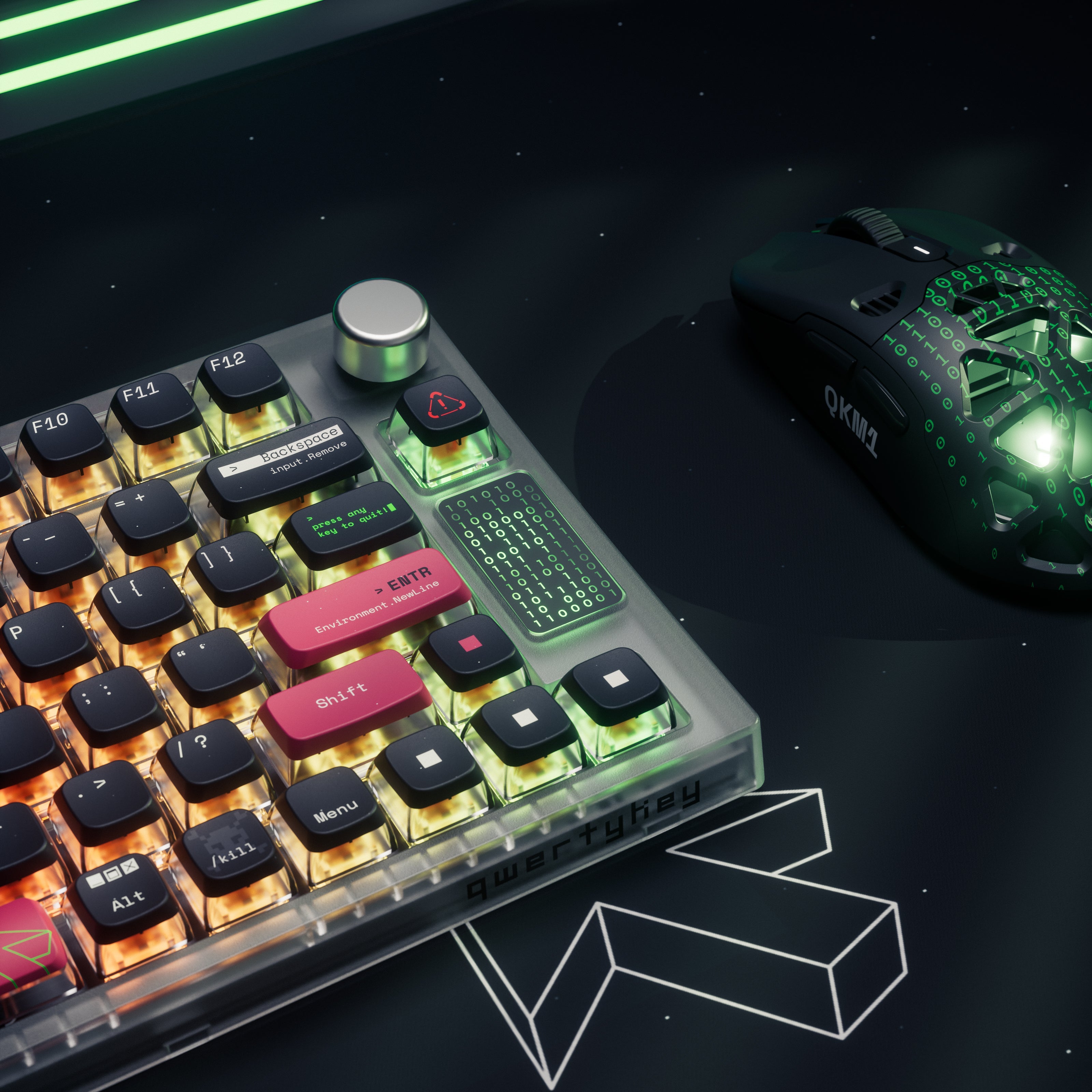 QwertyKey75 Terminal Bluetooth Wireless Hotswap RGB VIA/QMK Gasket Mounted Mechanical Gaming Keyboard