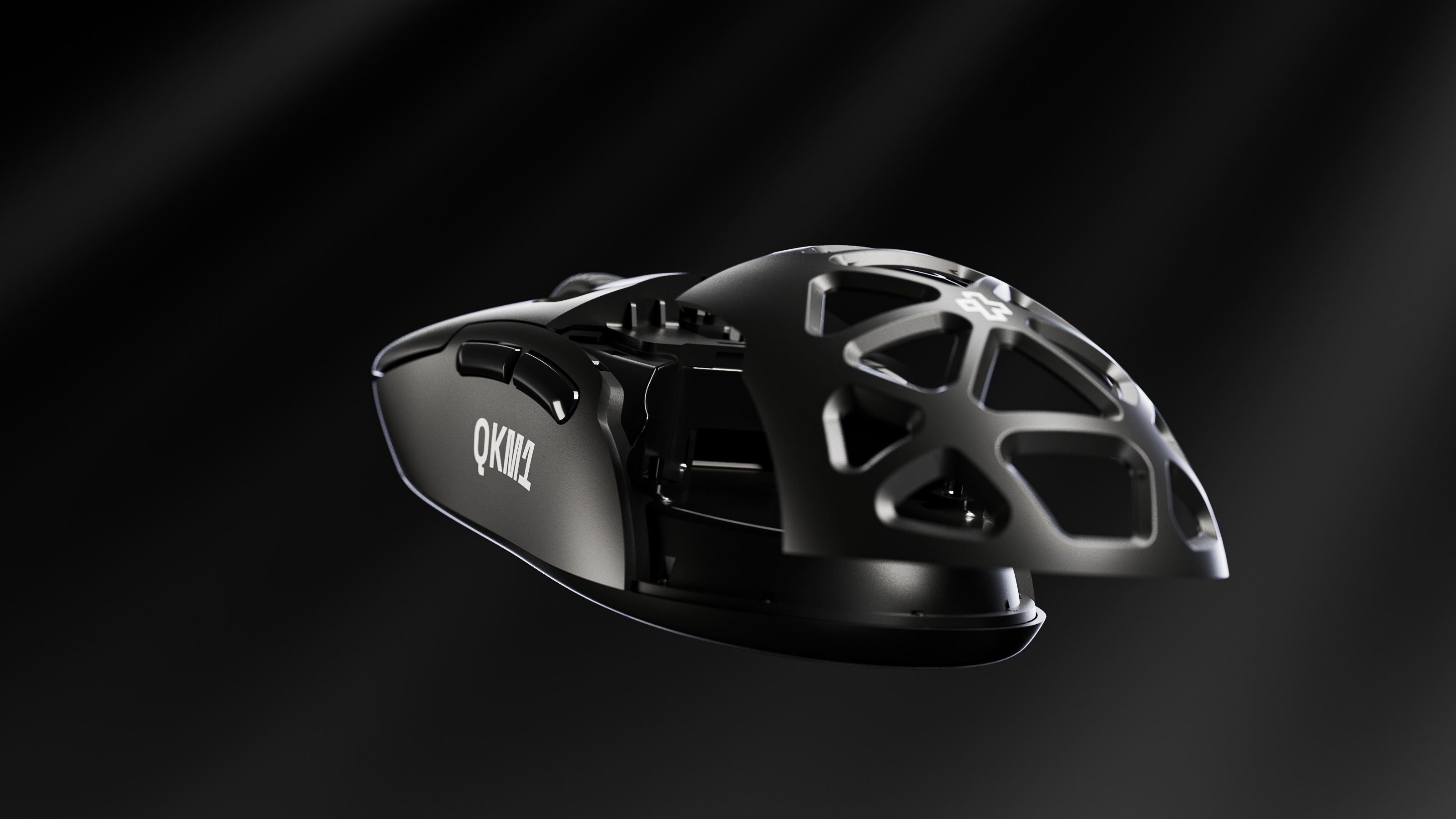 QwertyKey QKM1 Wireless Bluetooth Charging Dock Black Mouse