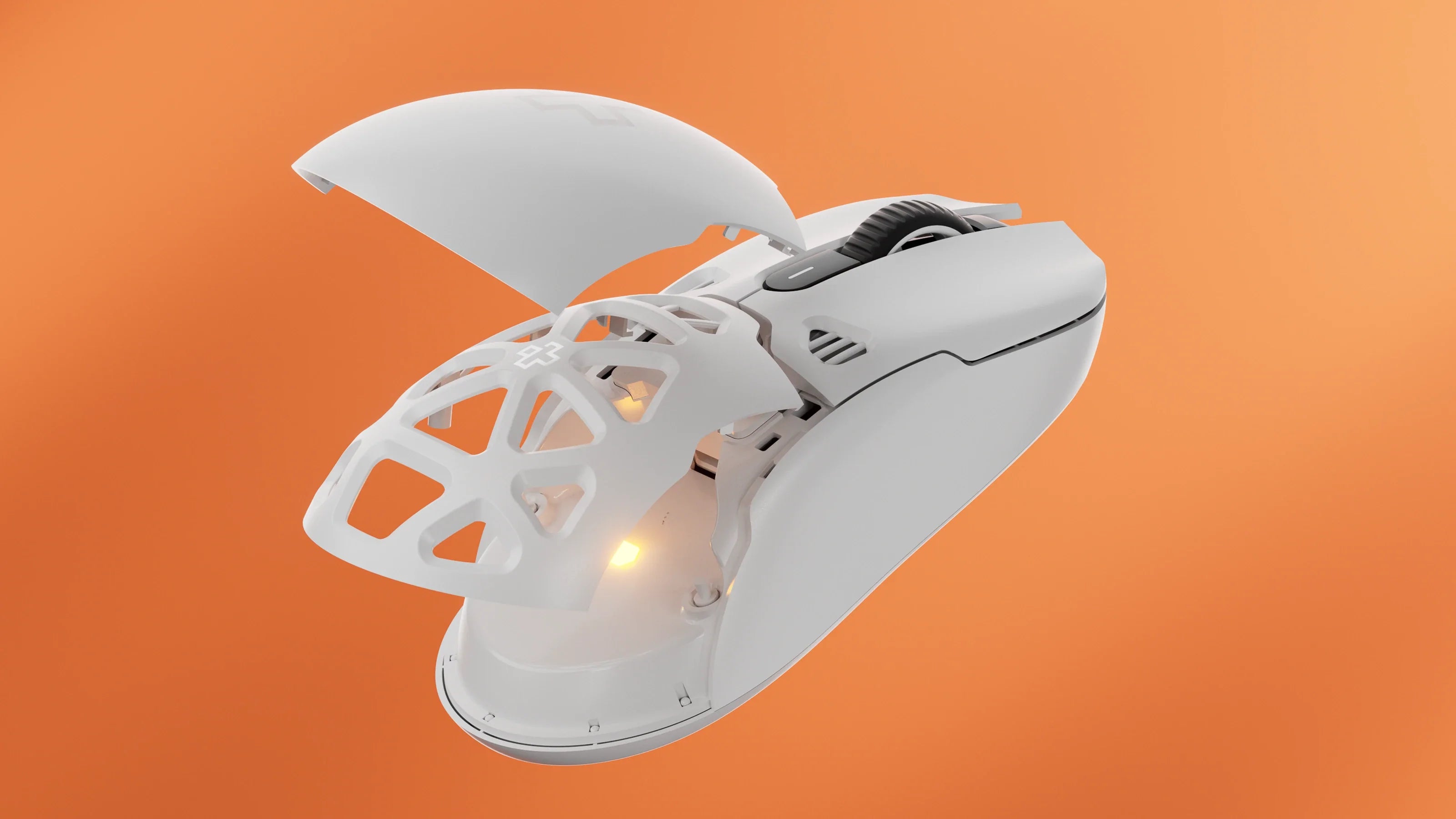 QwertyKey QKM1 White Wireless Bluetooth Charging Dock Mouse