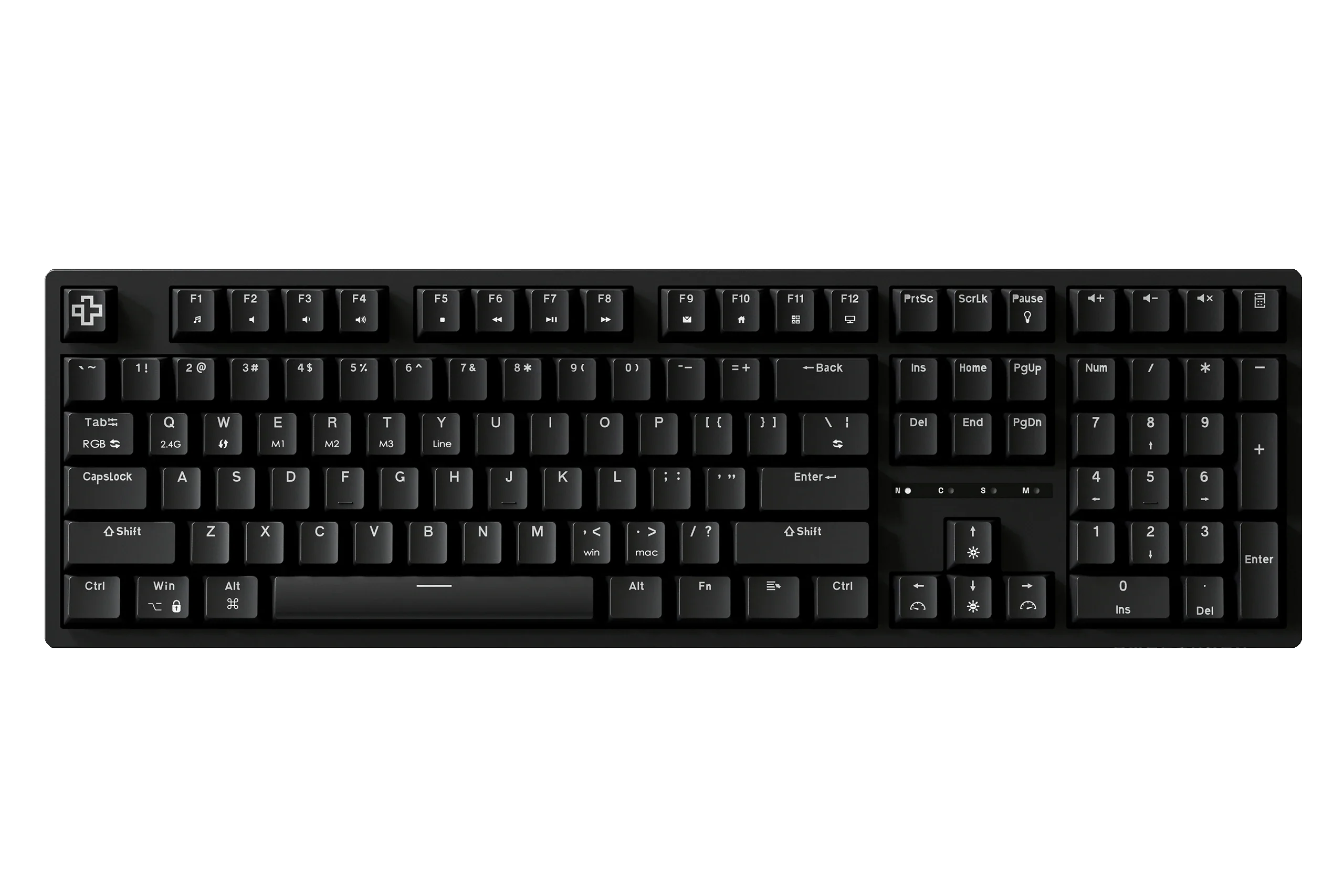 QwertyKey H100 Black Bluetooth Wireless Hotswap RGB Mechanical Gaming Keyboard