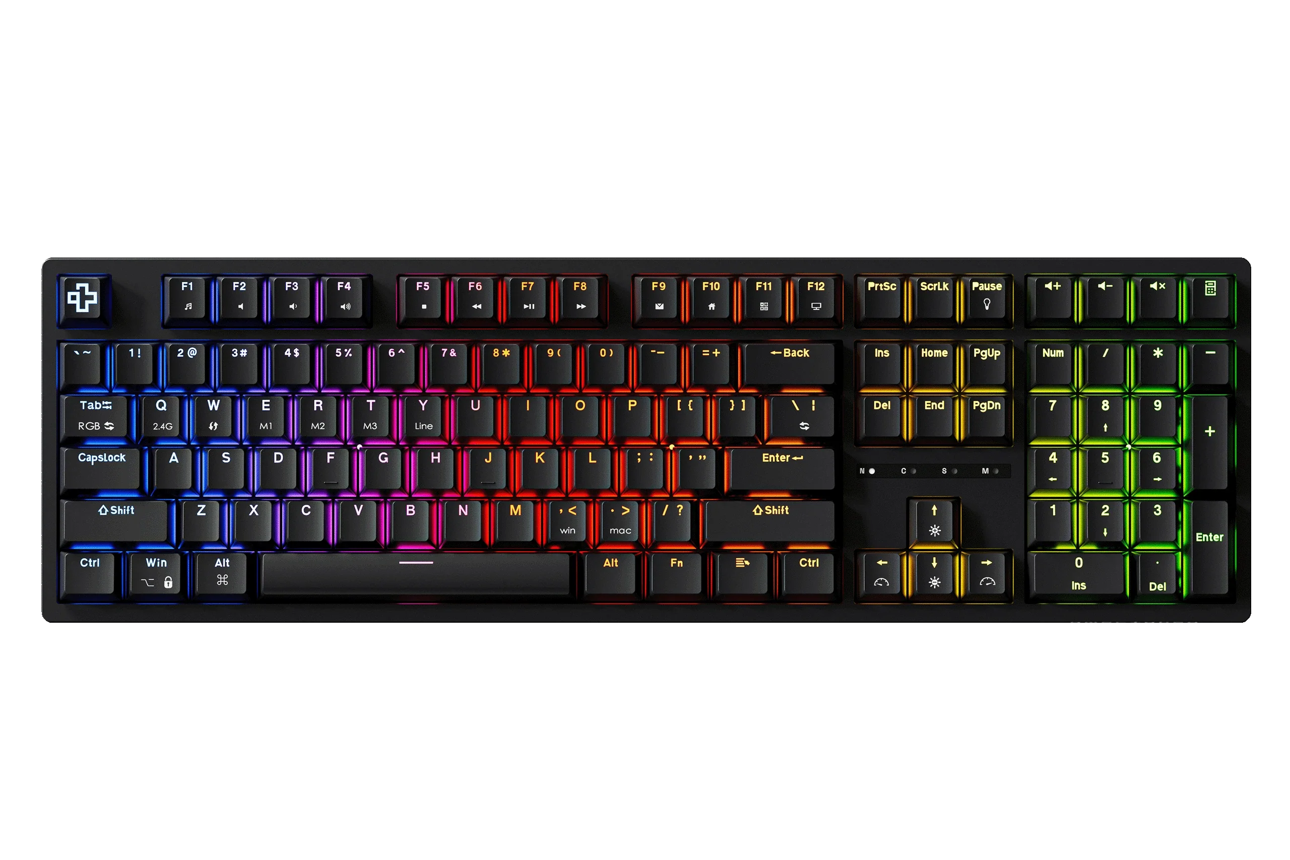 QwertyKey H100 Black Bluetooth Wireless Hotswap RGB Mechanical Gaming Keyboard