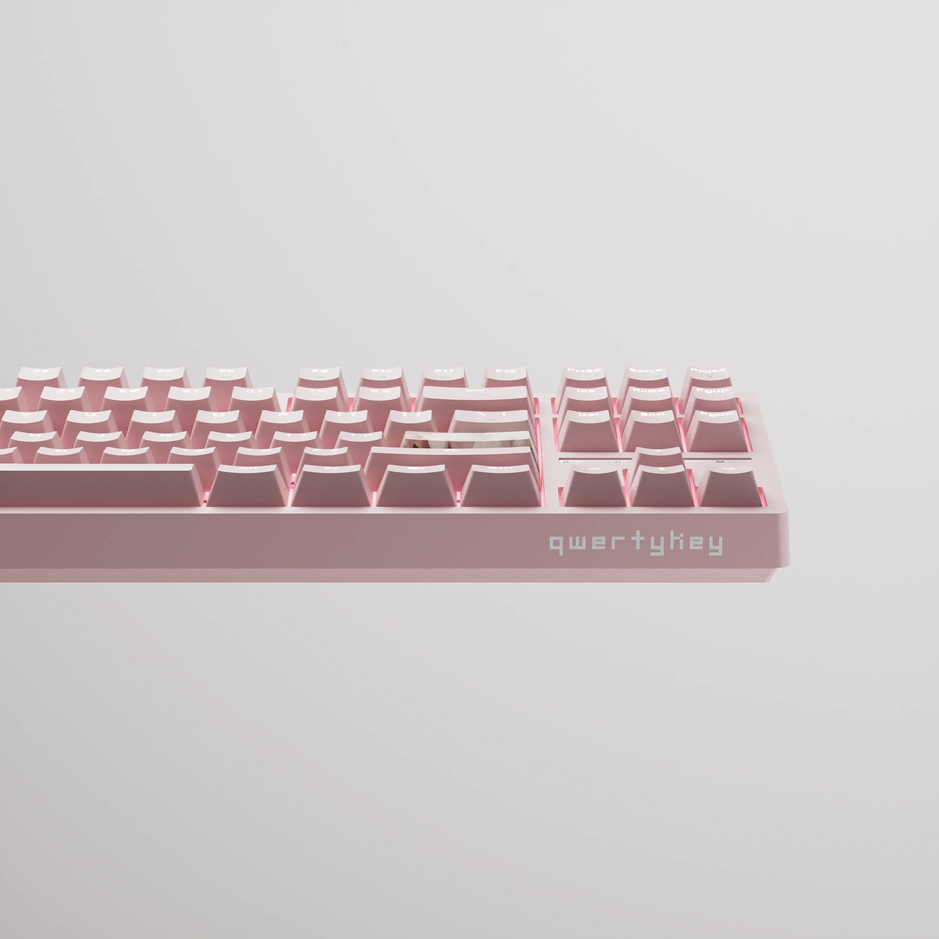 QwertyKey H87 Pink Bluetooth Wireless Hotswap RGB Mechanical Gaming Keyboard