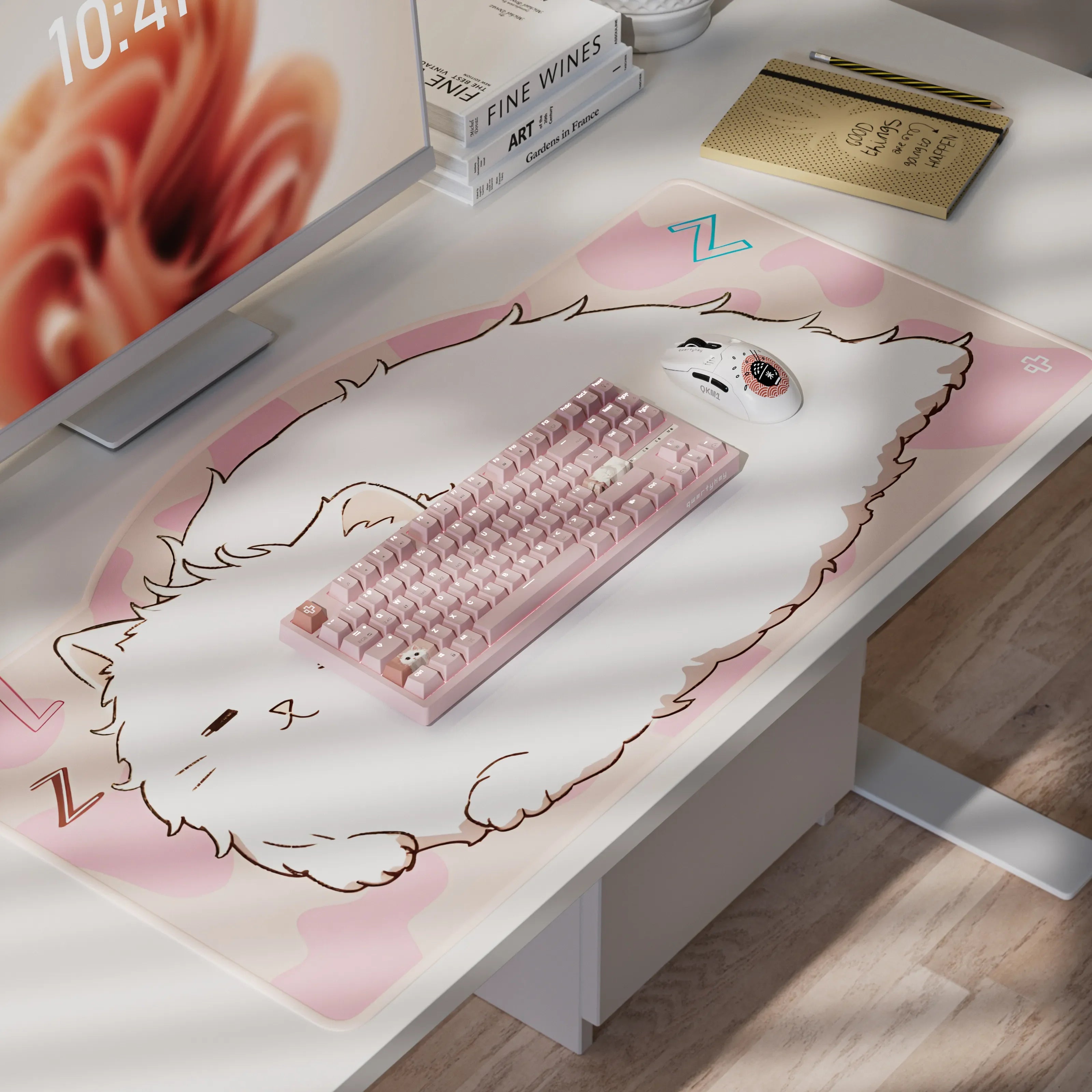 QwertyKey H87 Pink Bluetooth Wireless Hotswap RGB Mechanical Gaming Keyboard