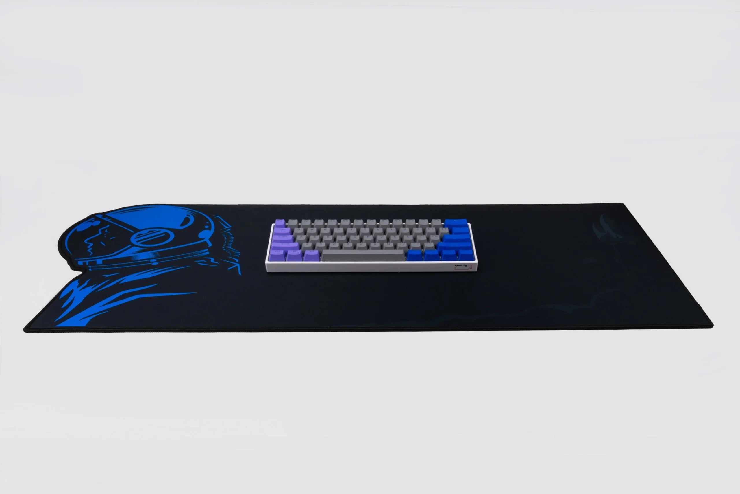 QwertyKey Spaceman Irregular Shape Deskmat 4mm Stitched Edges