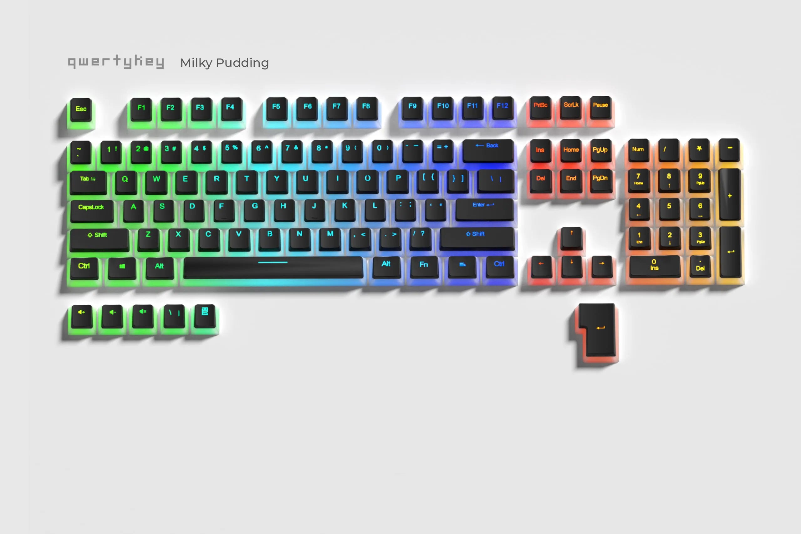 Milky Pudding Translucent OEM Profile PBT Keycap Set