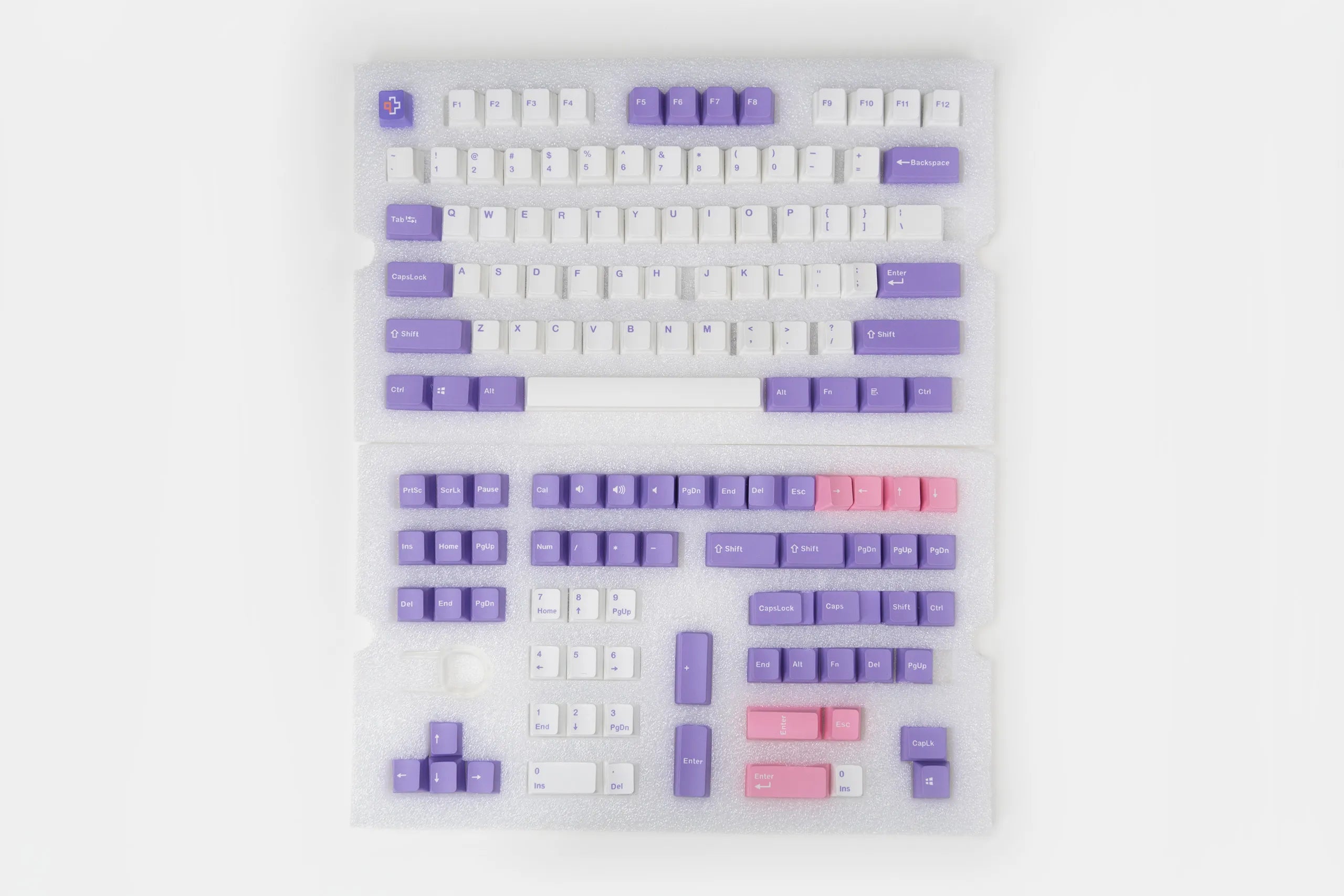 QwertyKey Violet PBT Double Shot OEM Profile Keycap Set