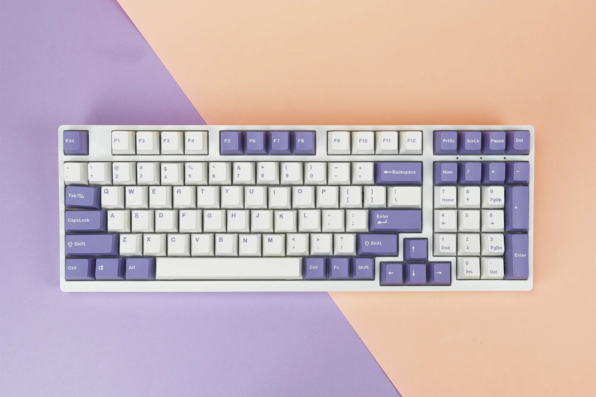 QwertyKey Violet PBT Double Shot OEM Profile Keycap Set