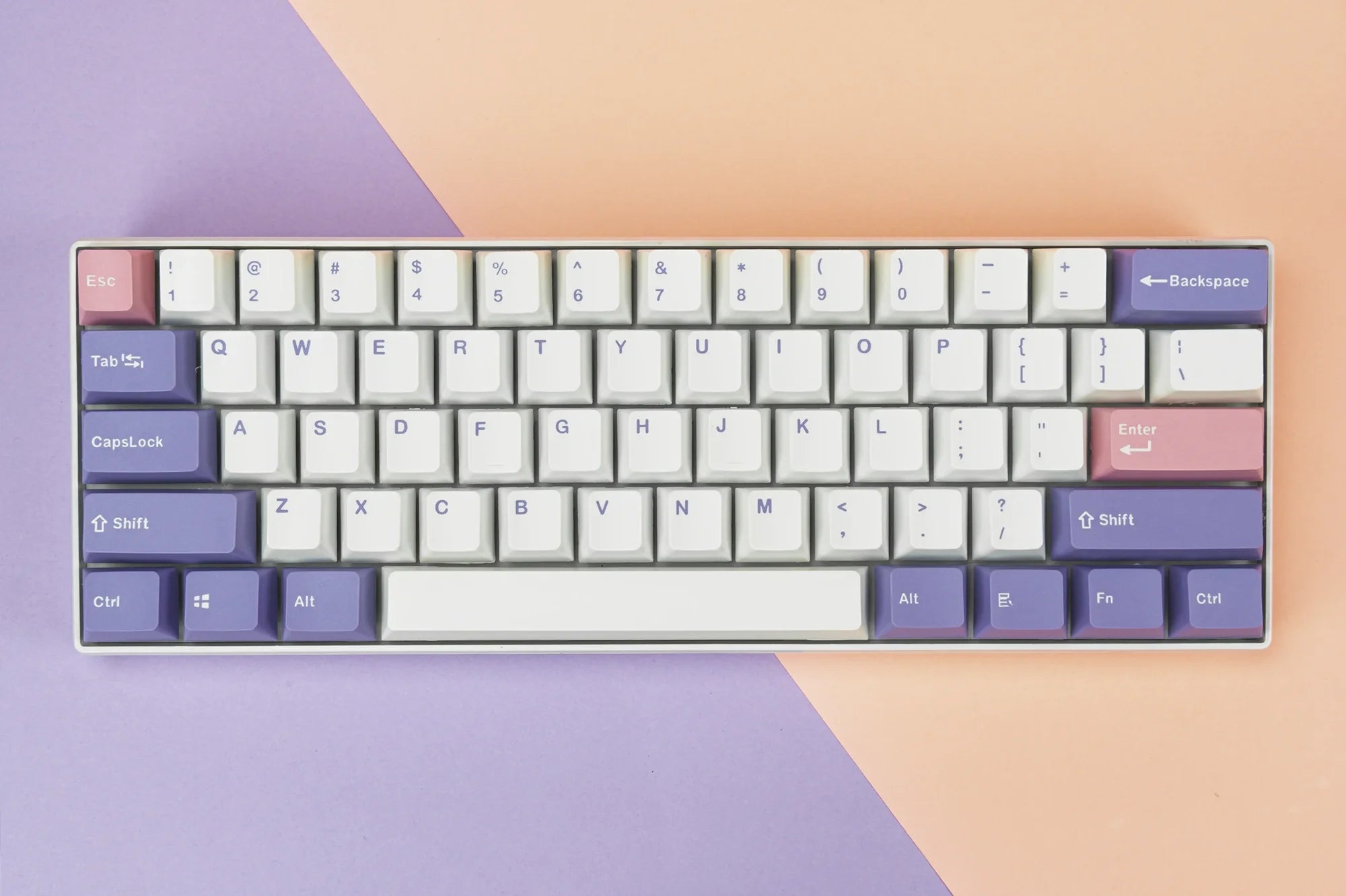 QwertyKey Violet PBT Double Shot OEM Profile Keycap Set