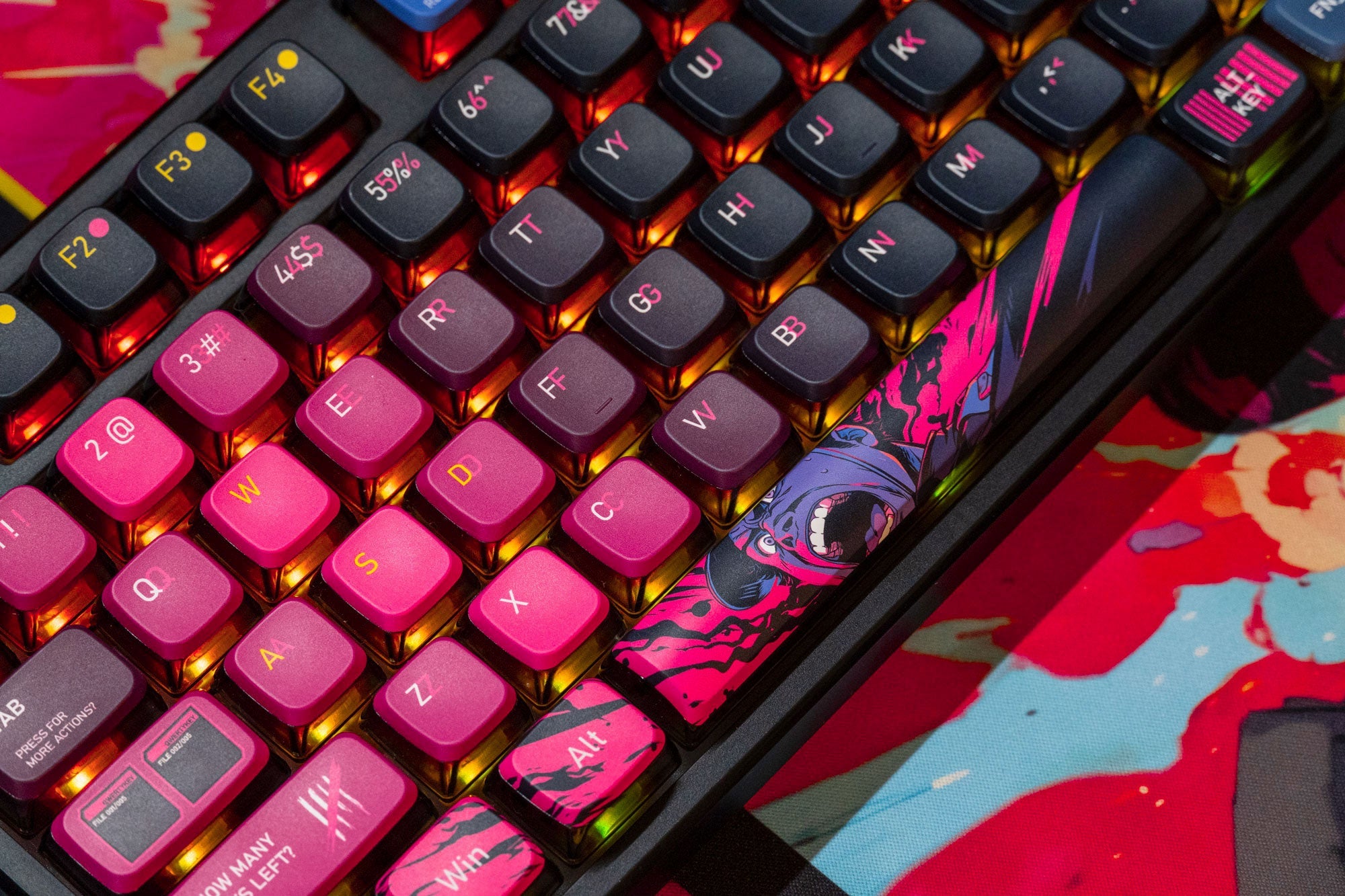 QwertyKey80 War Bluetooth Wireless Hotswap RGB QMK/VIA Gasket Mounted Mechanical Gaming Keyboard with Screen